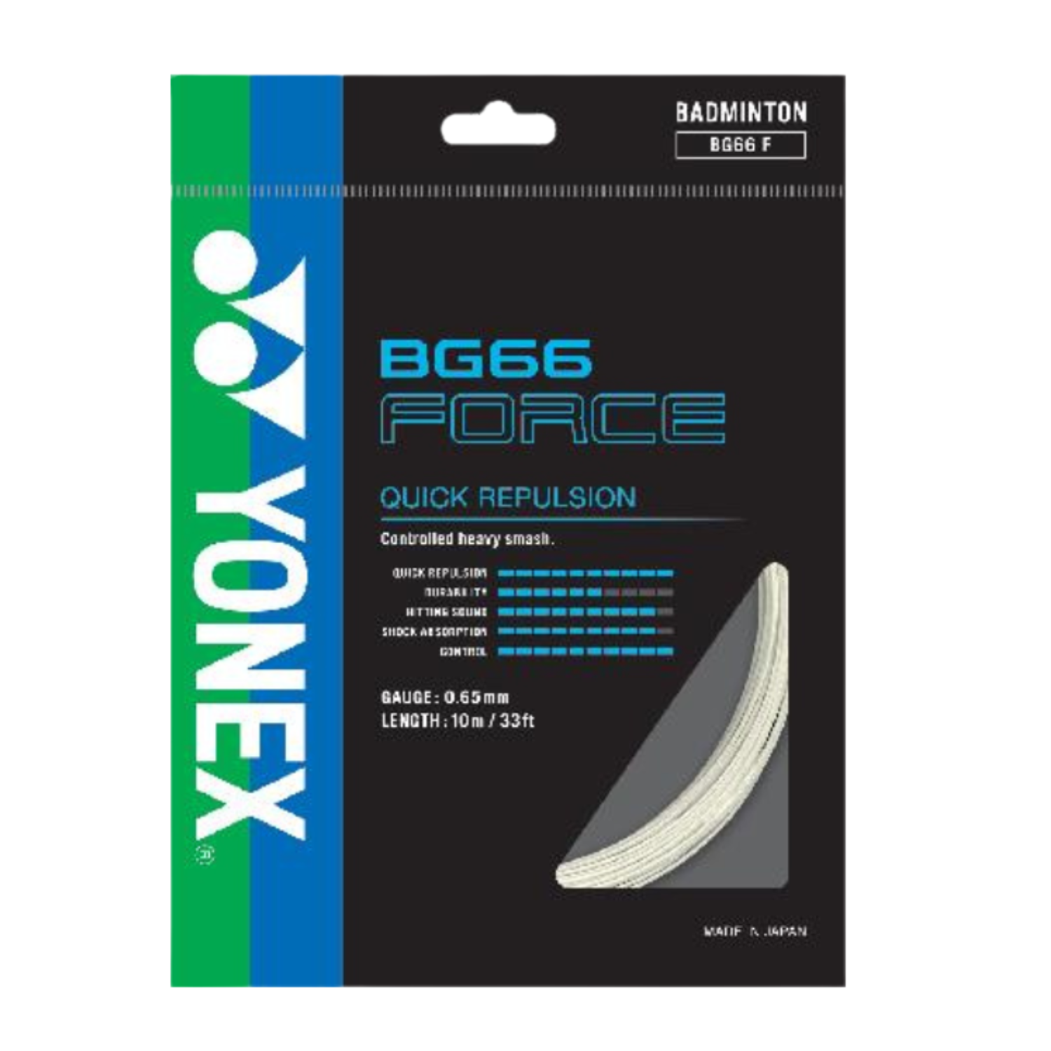 Yonex BG66 Force String (10m Set) White