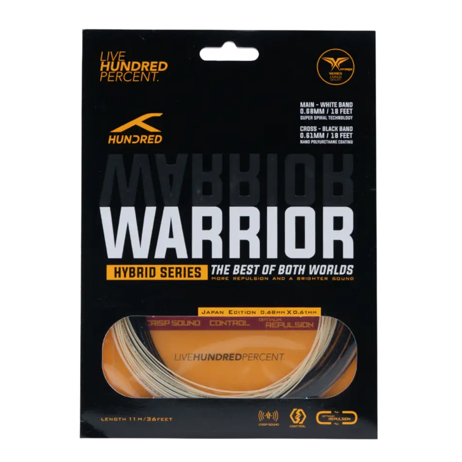 Hundred Hybrid Warrior (HBAA-3M069-3) Badminton String