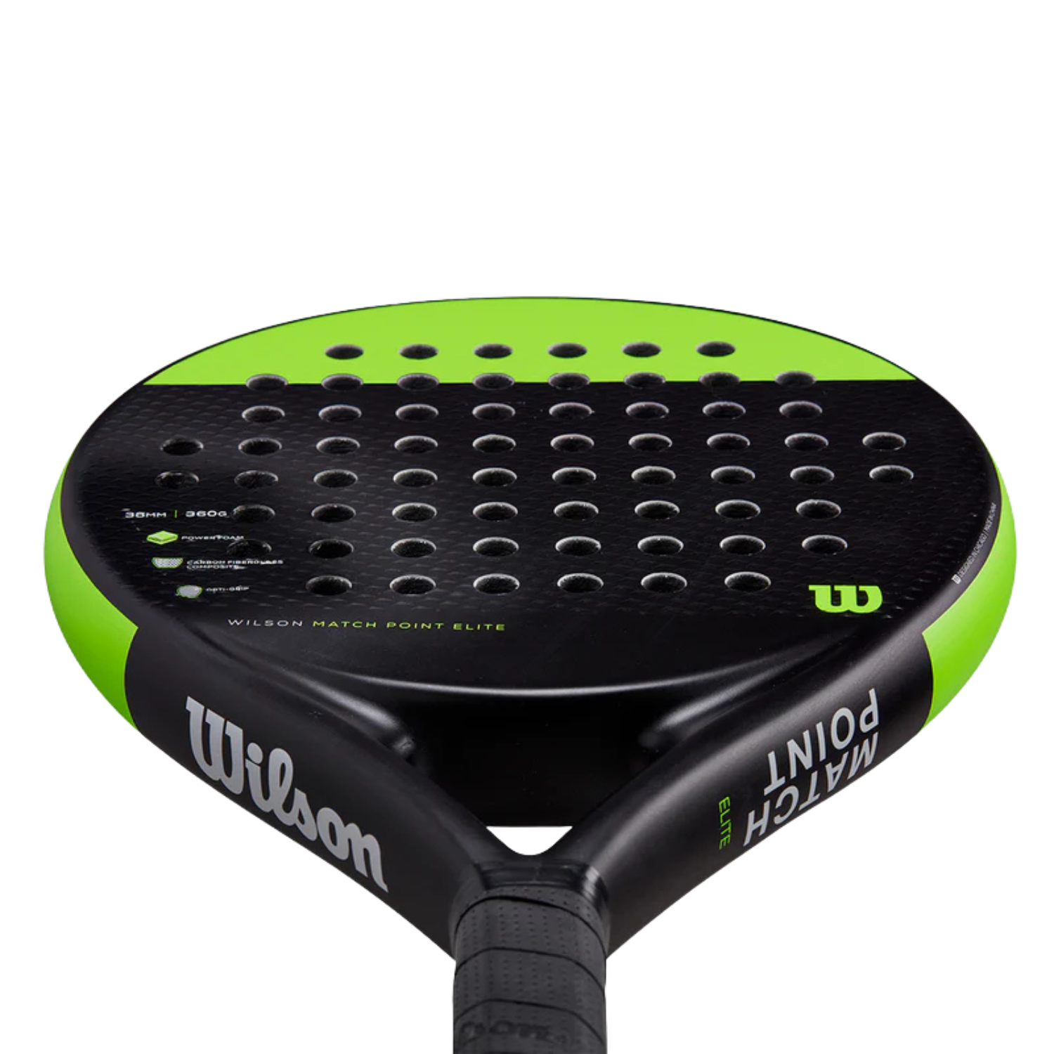 Wilson Match Point Elite Padel Racket - Black/Green