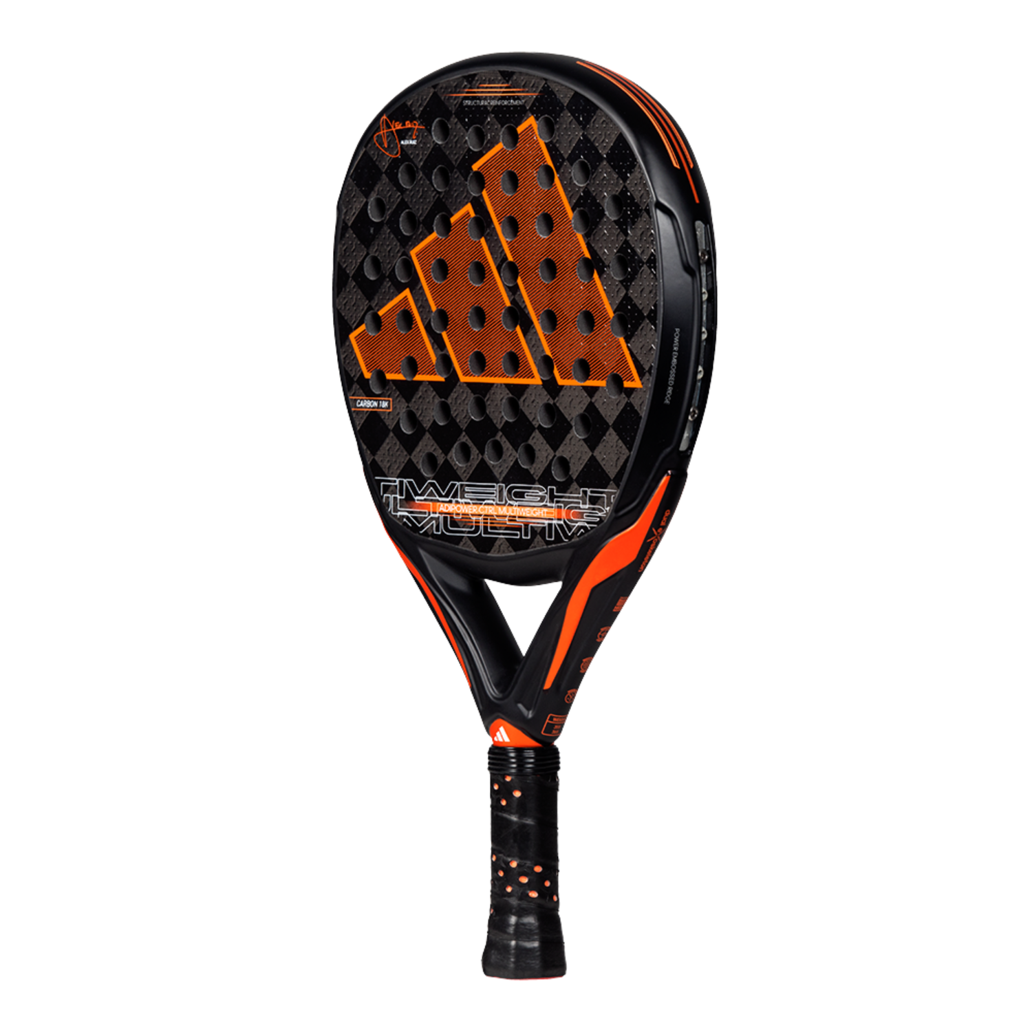 Adidas Adipower Multiweight Ctrl 3.3 Padel Racket - Black/Orange