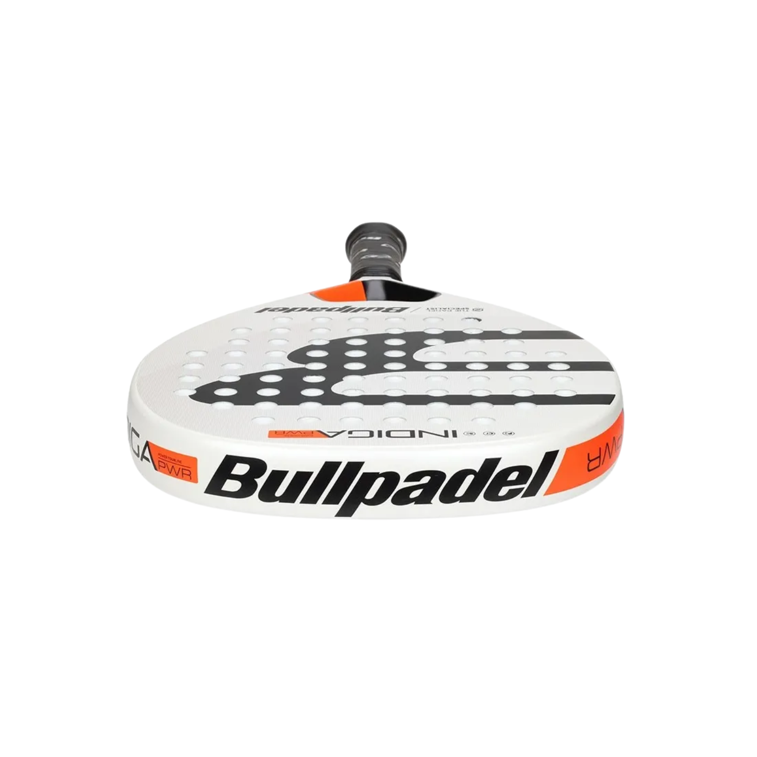 BullPadel Indiga PWR Padel Racket - White/Orange