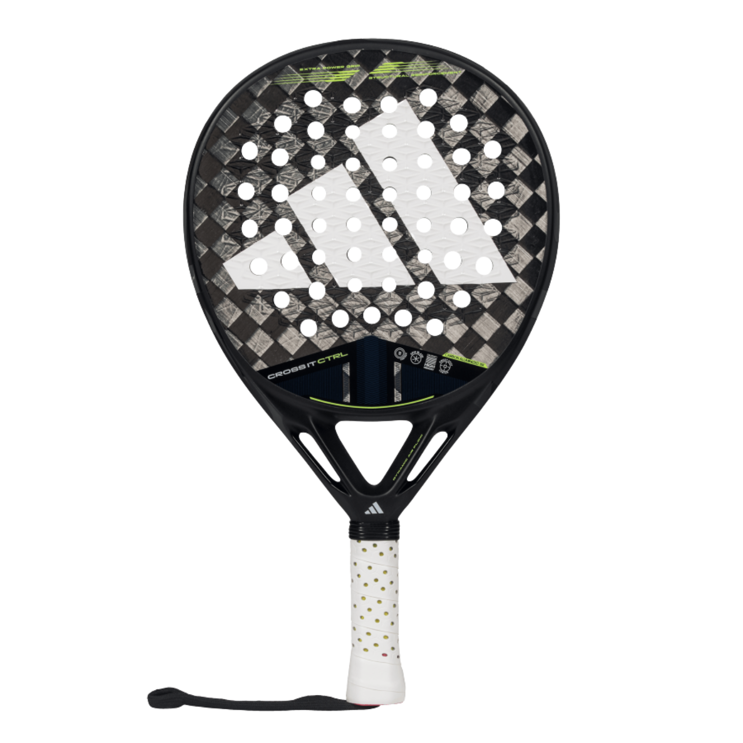 Adidas Cross It Control 3.4 Padel Racket 2025 - Black/Lime