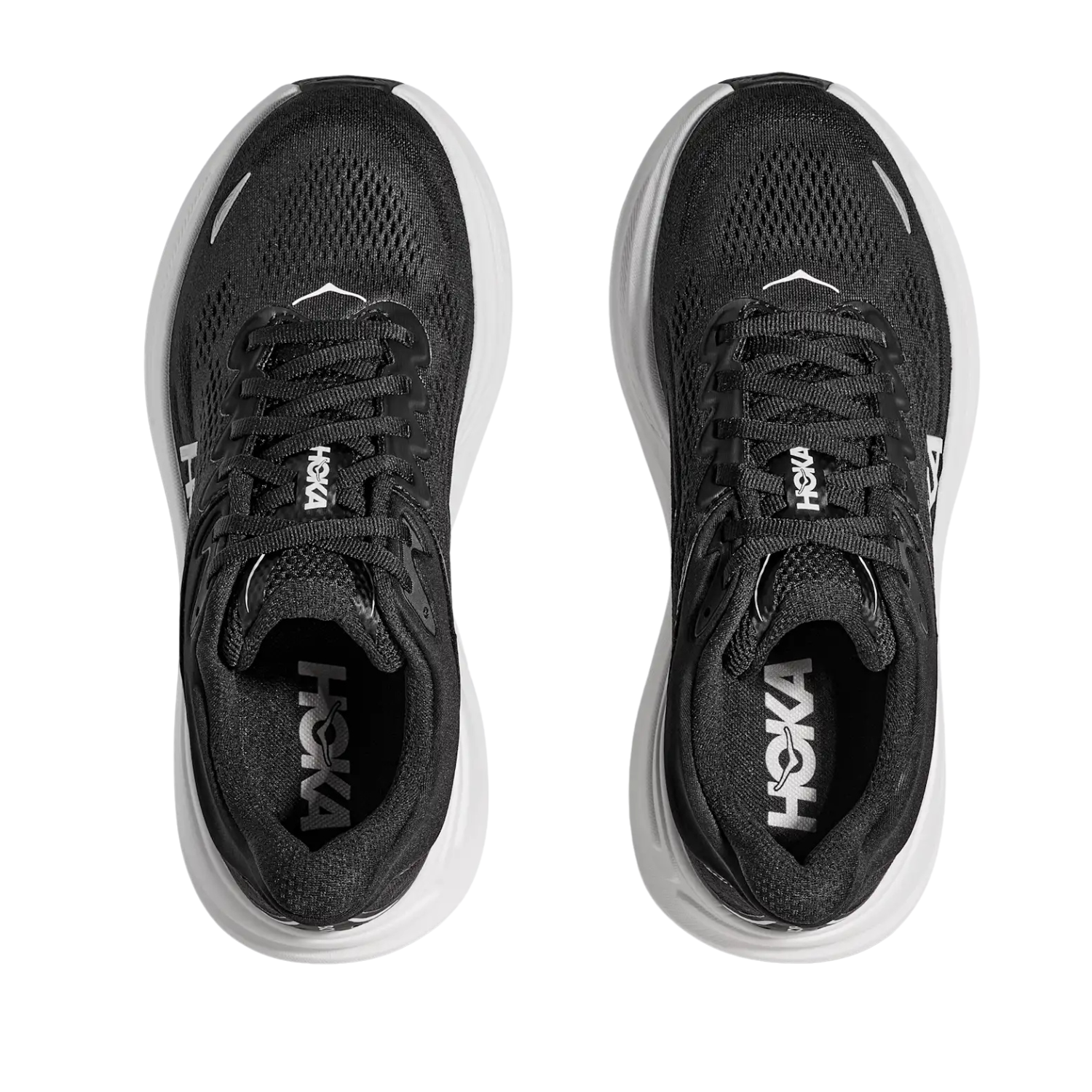 Hoka Bondi 9 Running Shoe Women - Black/White Running Shoes Hoka