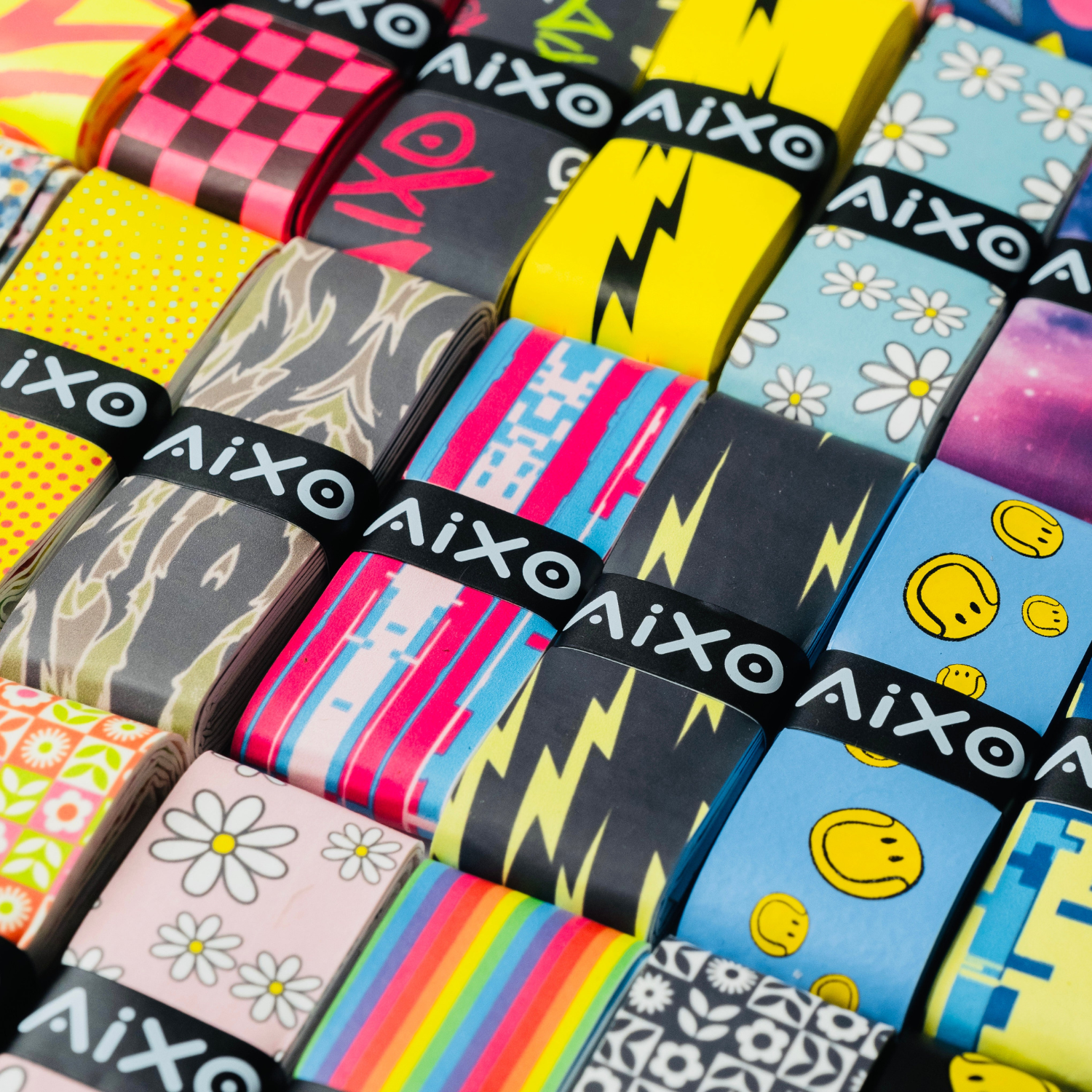 Aixo Smiley Ball Dry Overgrip Pink Overgrips Aixo