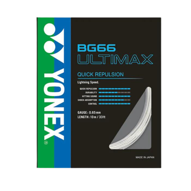 Yonex BG66 Ultimax Badminton String (10m Set) Yellow