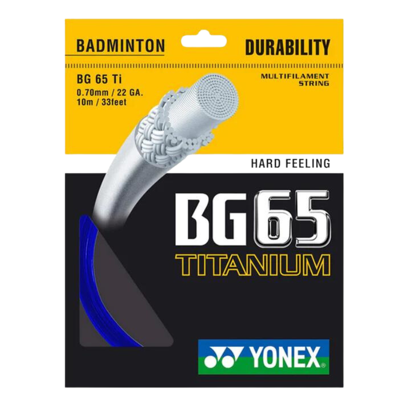 Yonex BG65 Titanium Badminton String (10m Set) White