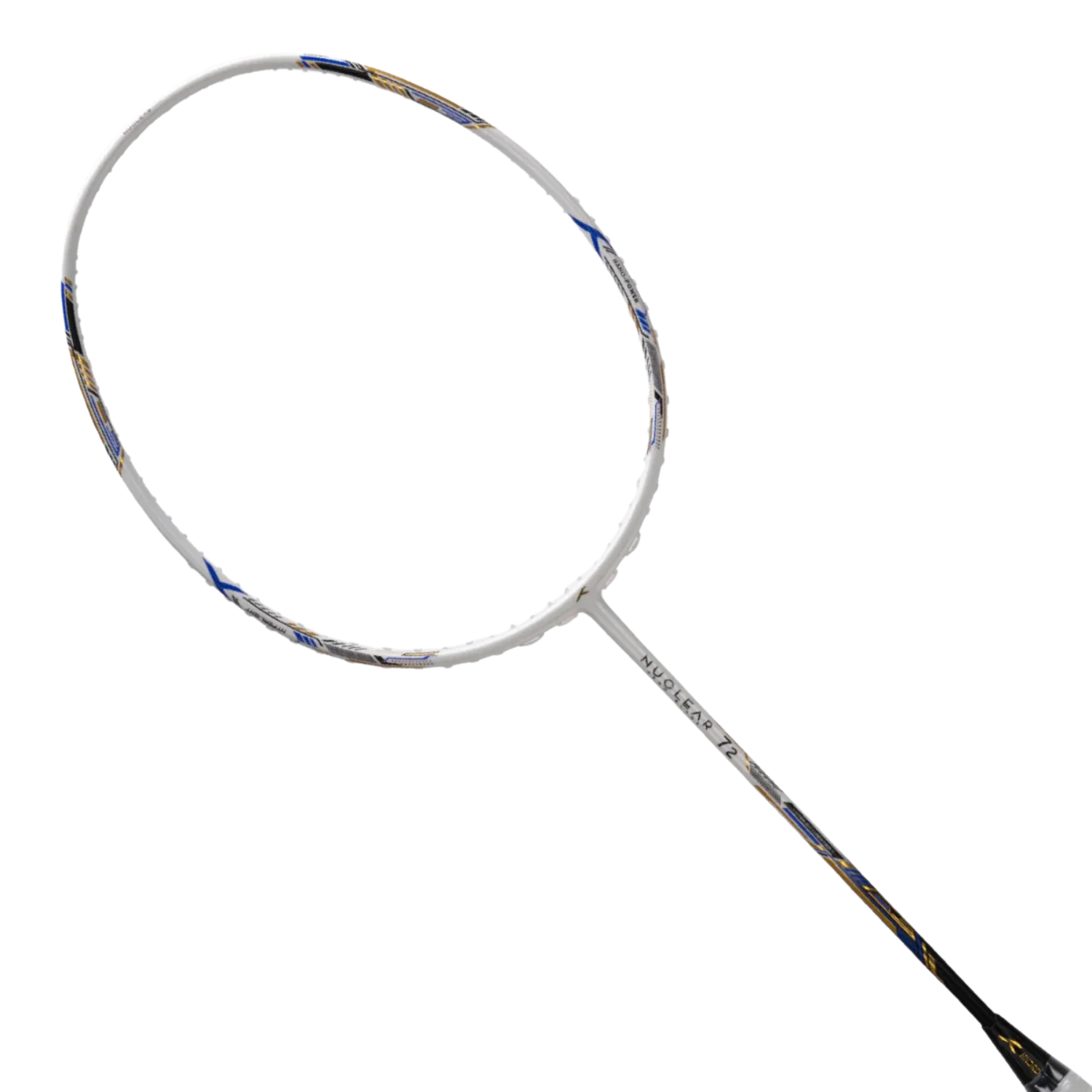 Hundred Nuclear 72 6U Badminton Racket - White/Black/Blue Badminton Rackets Hundred