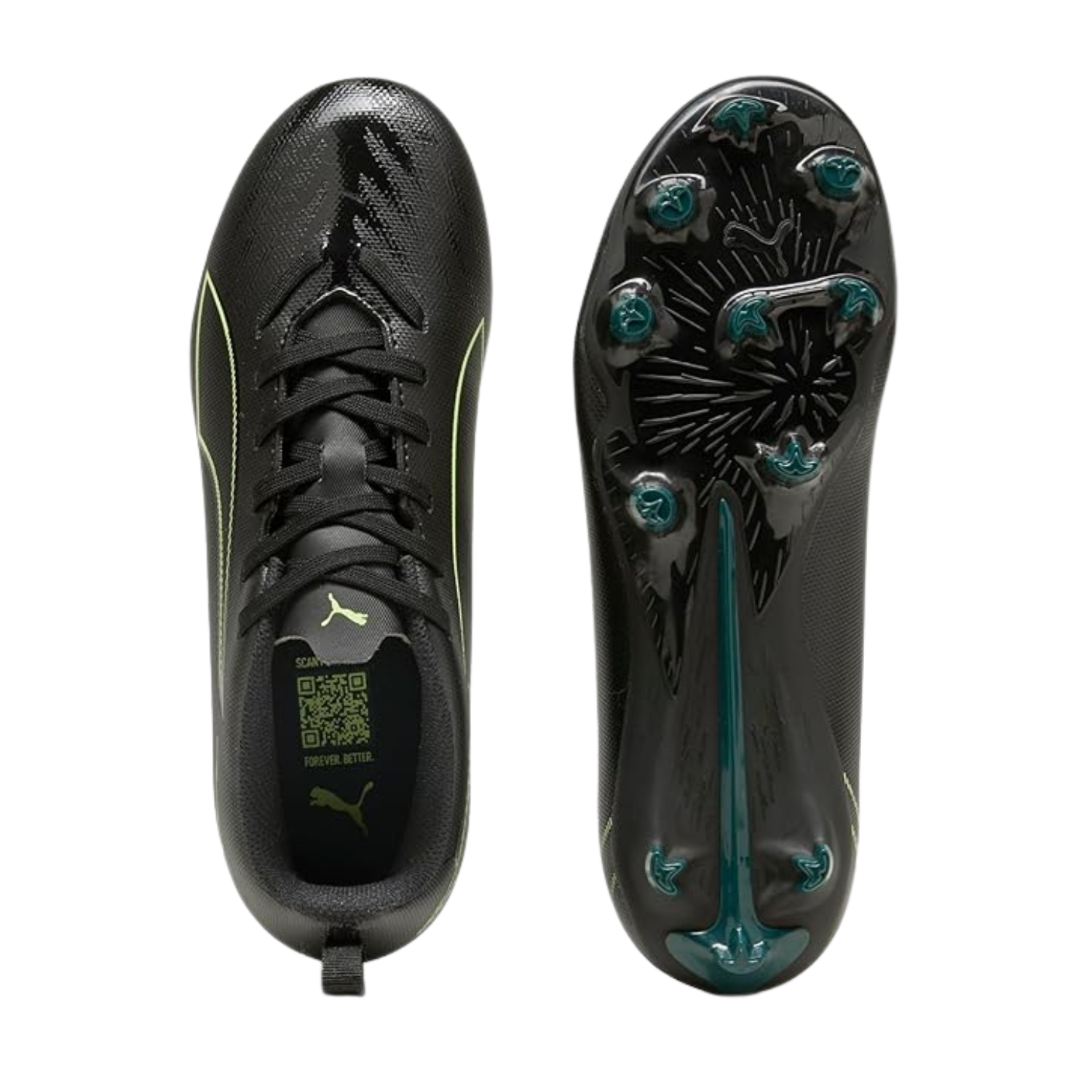 Puma Ultra 6 Play FG/AG Football Boots Junior - Puma Black/Green shoes Puma