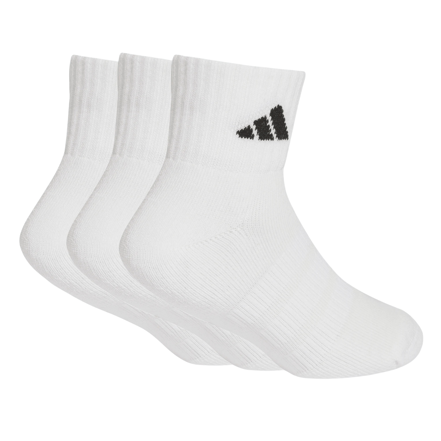 Adidas Cushioned Sportswear Ankle 3 Pack Socks Kids - White/White/Black