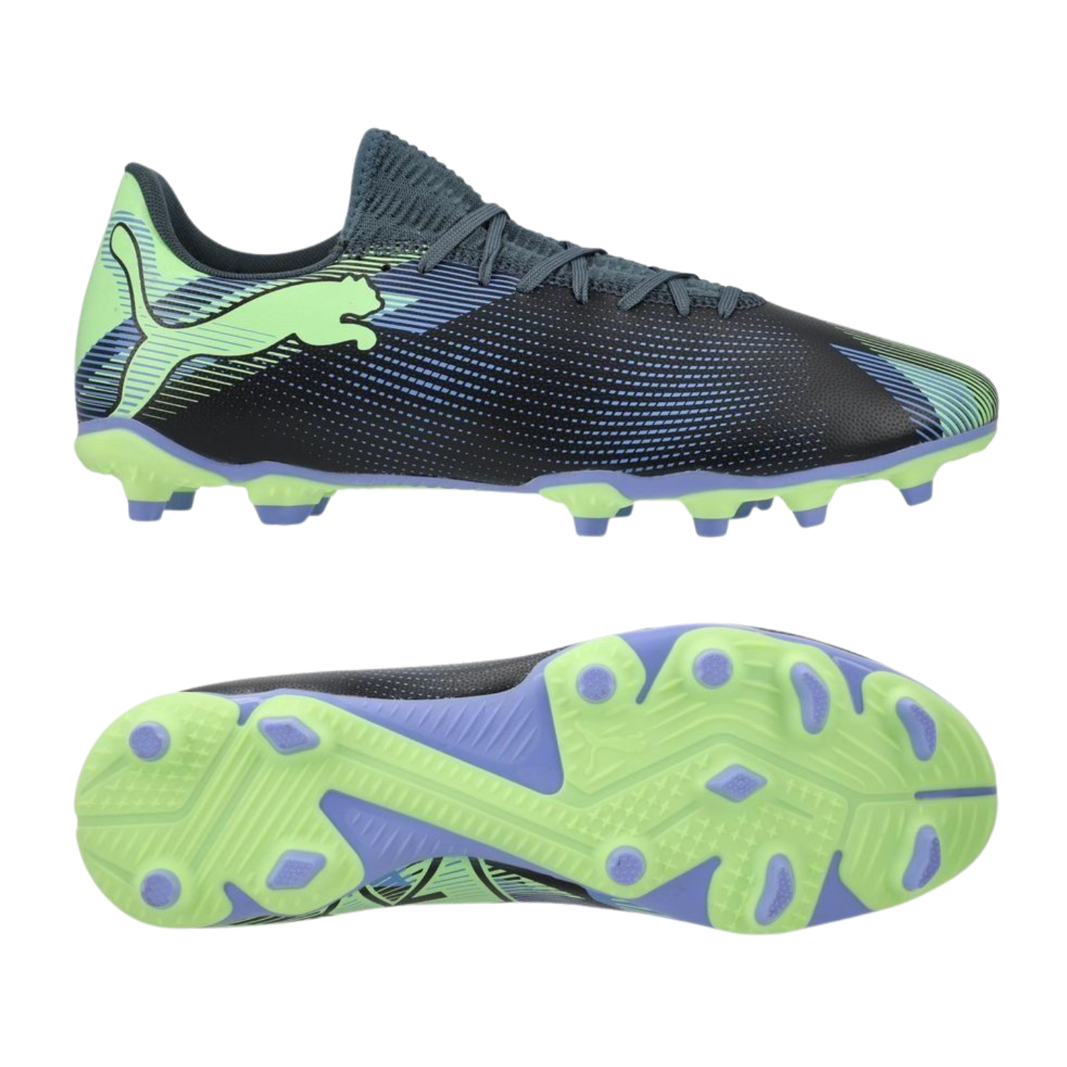 Puma Future 7 Play FG/AG Football Boots Unisex - Gray Skies/Elektro Purple/Fizzy Apple/Puma White