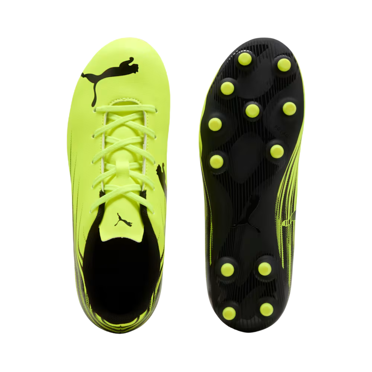 Puma Attacanto II FG/AG Football Boots Junior - Yellow Alert/ Black