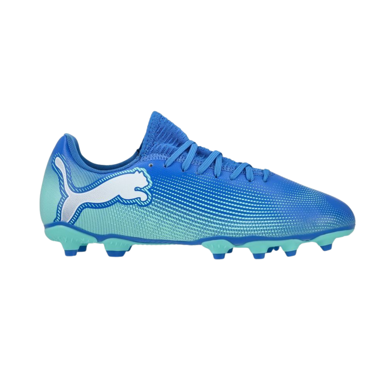 Puma Future 7 Play FG/AG Football Boots Unisex - Hyperlink Blue/Mint/Puma White (107939)