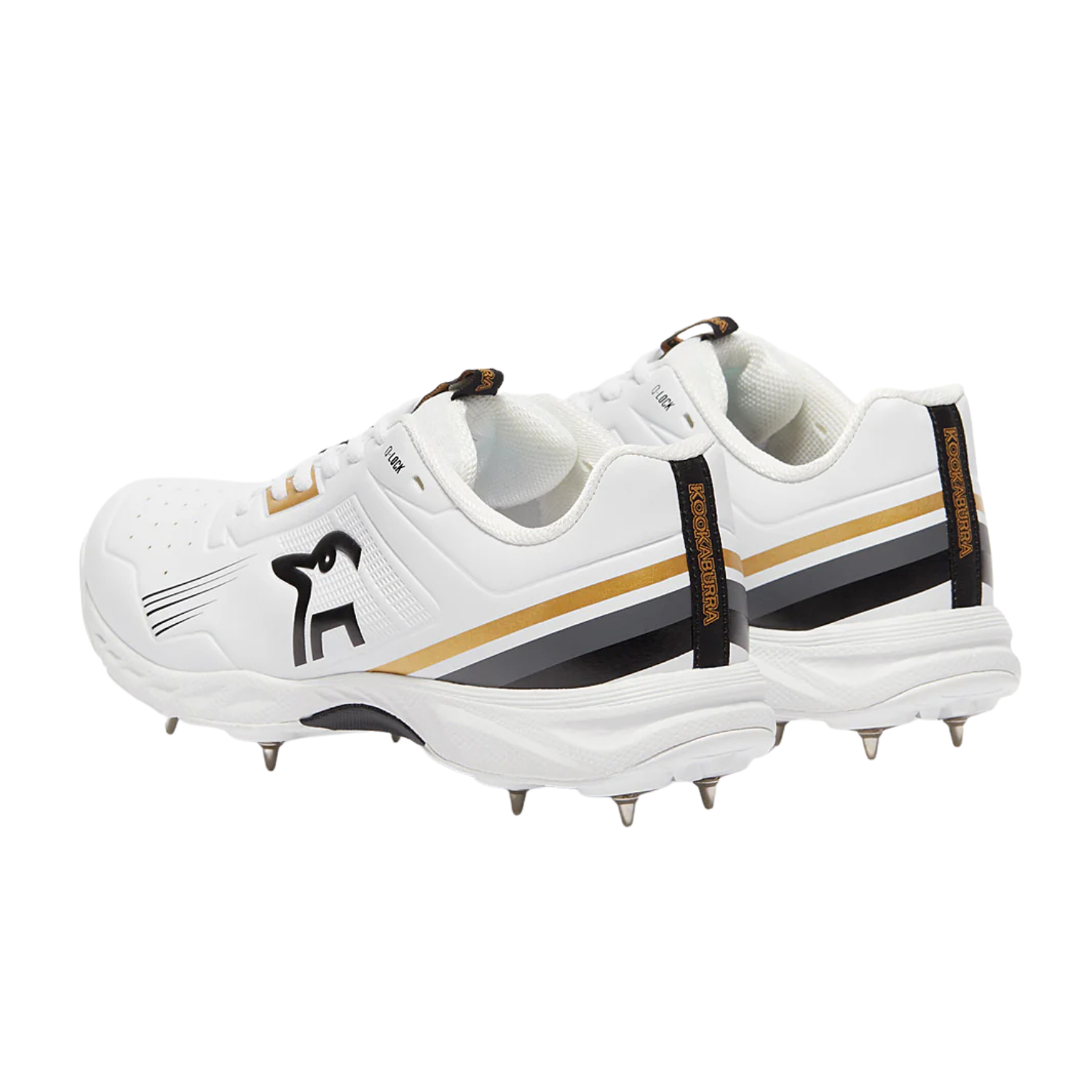 Kookaburra KC 3.0 Cricket Spikes - White/Gold
