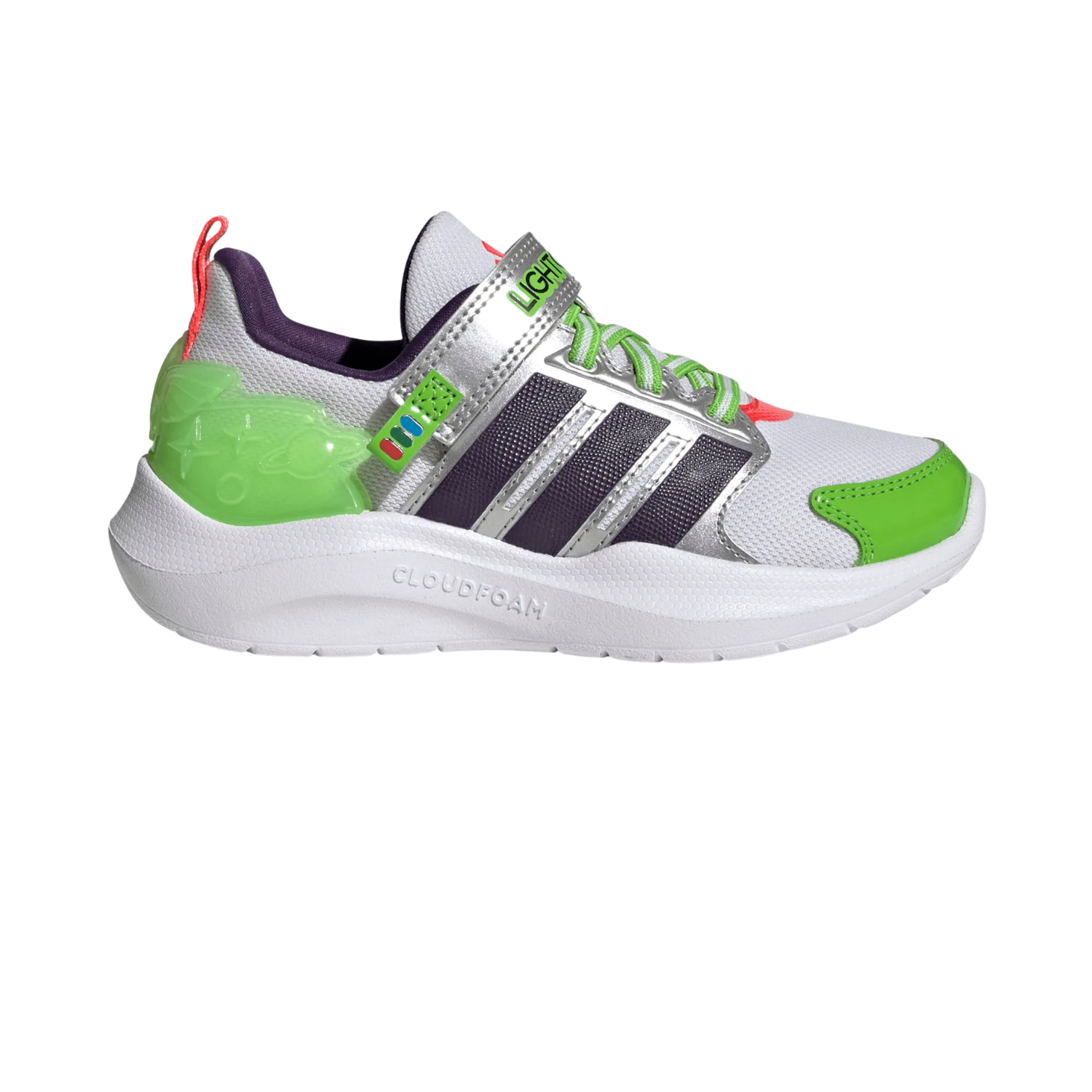 Adidas Pixar Toy Story Lightorama Running Shoe Kids - White/Violet/Red