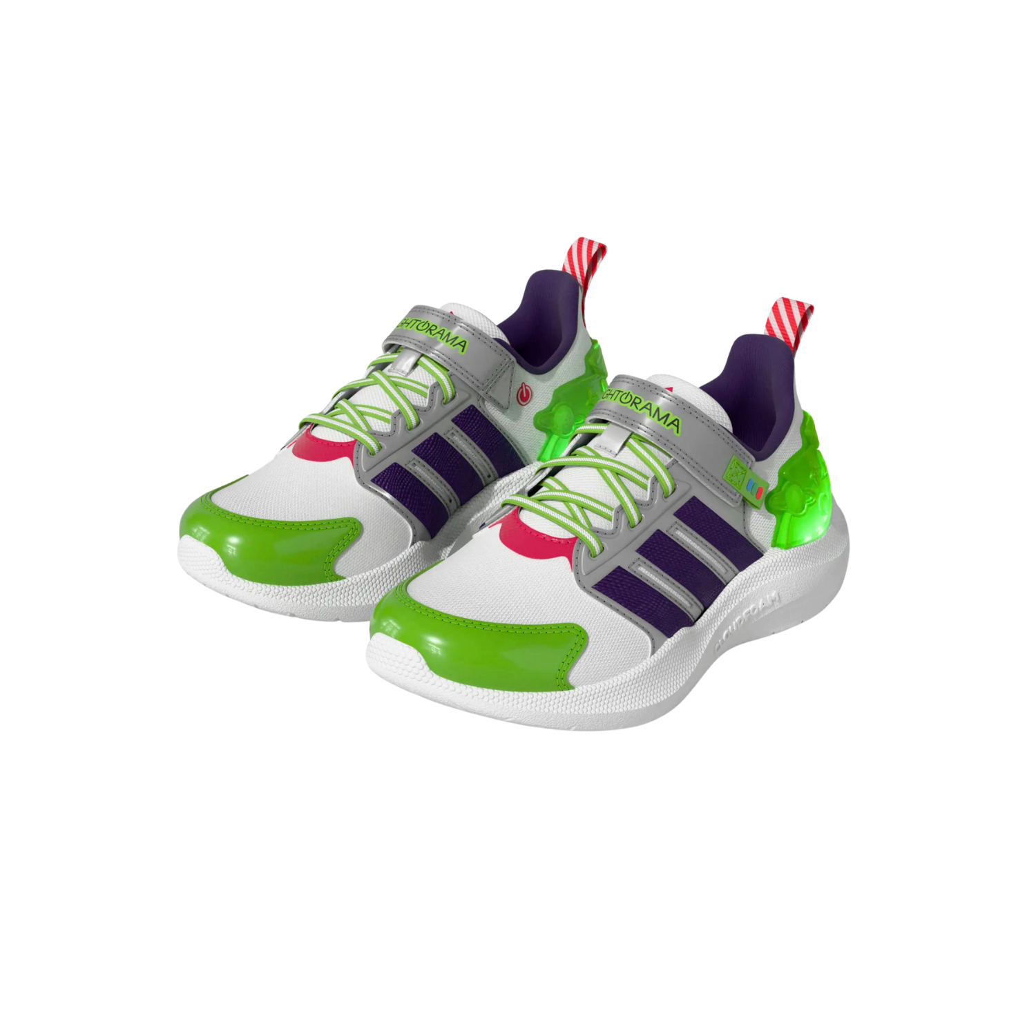 Adidas Pixar Toy Story Lightorama Running Shoe Kids - White/Violet/Red