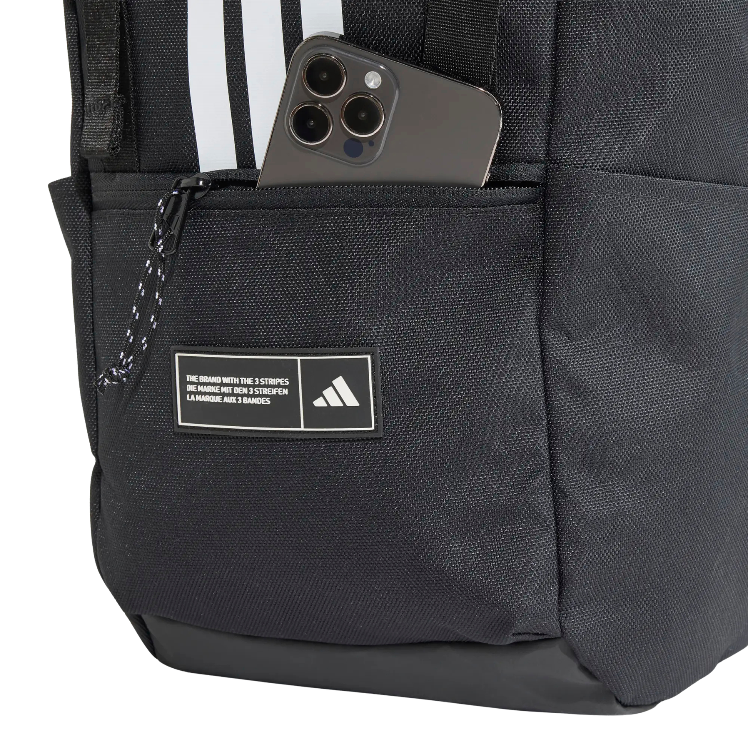Adidas 3 Stripes Flap Backpack - Black