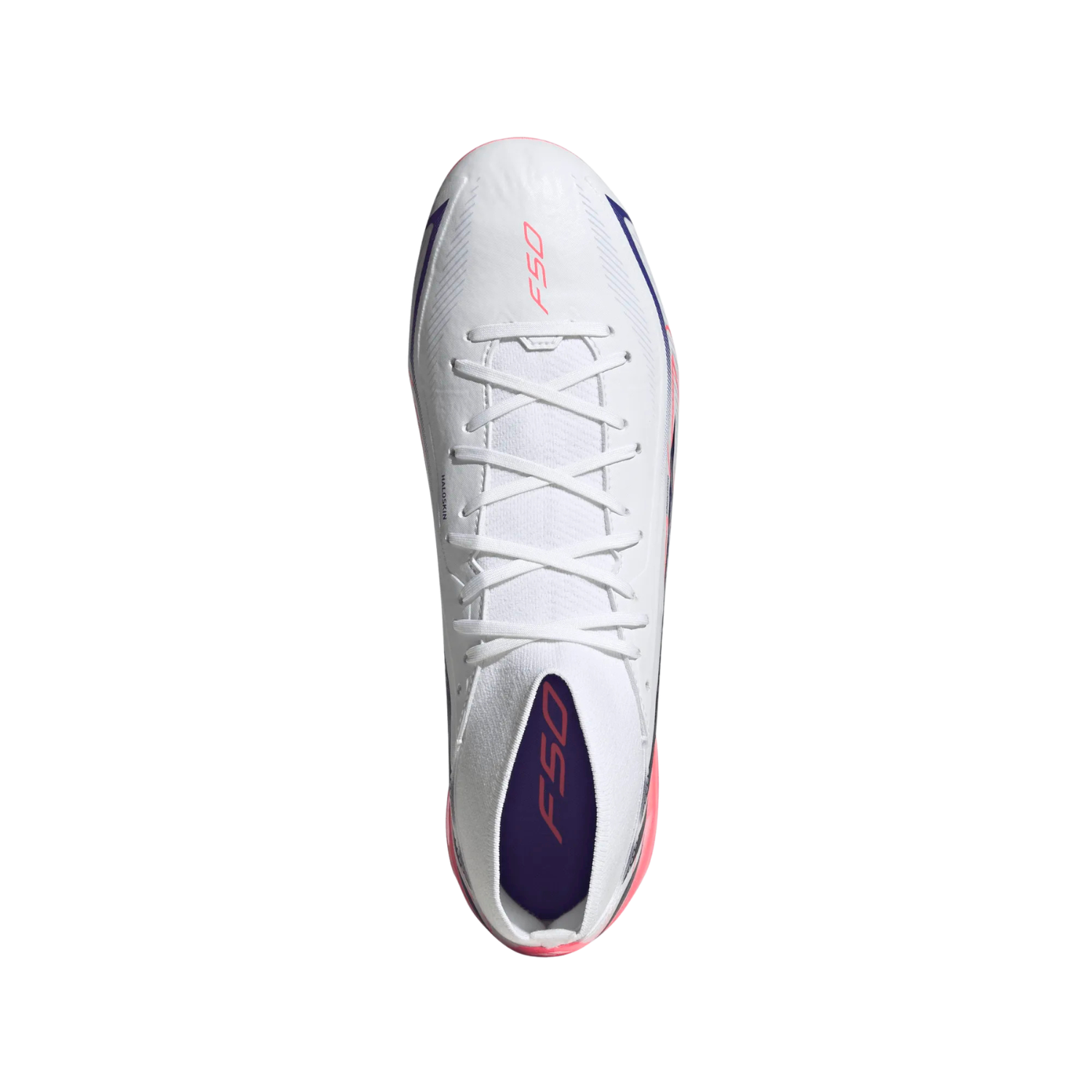 Adidas F50 Hyperfast League Mid FG Football Boots Unisex - White/Purple/Pink