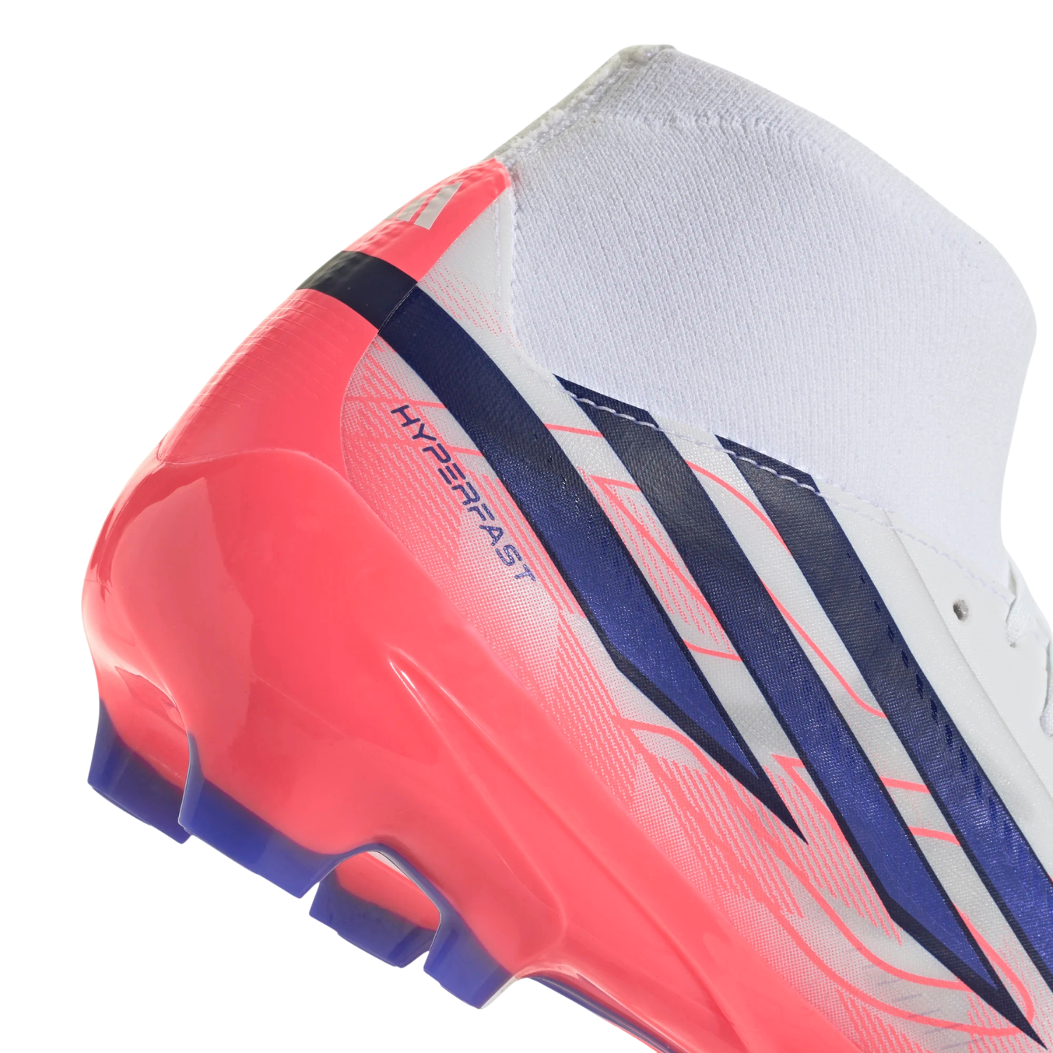 Adidas F50 Hyperfast League Mid FG Football Boots Unisex - White/Purple/Pink