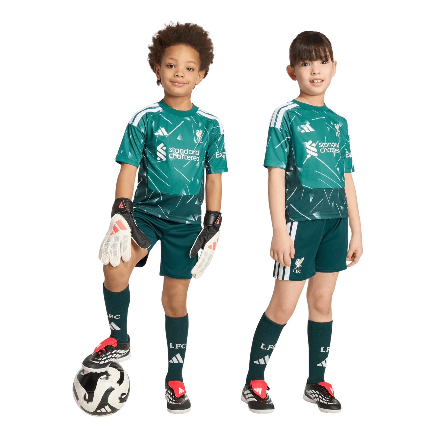 Adidas Liverpool F.C. 26/27 Goalkeeper Kids Set - Green
