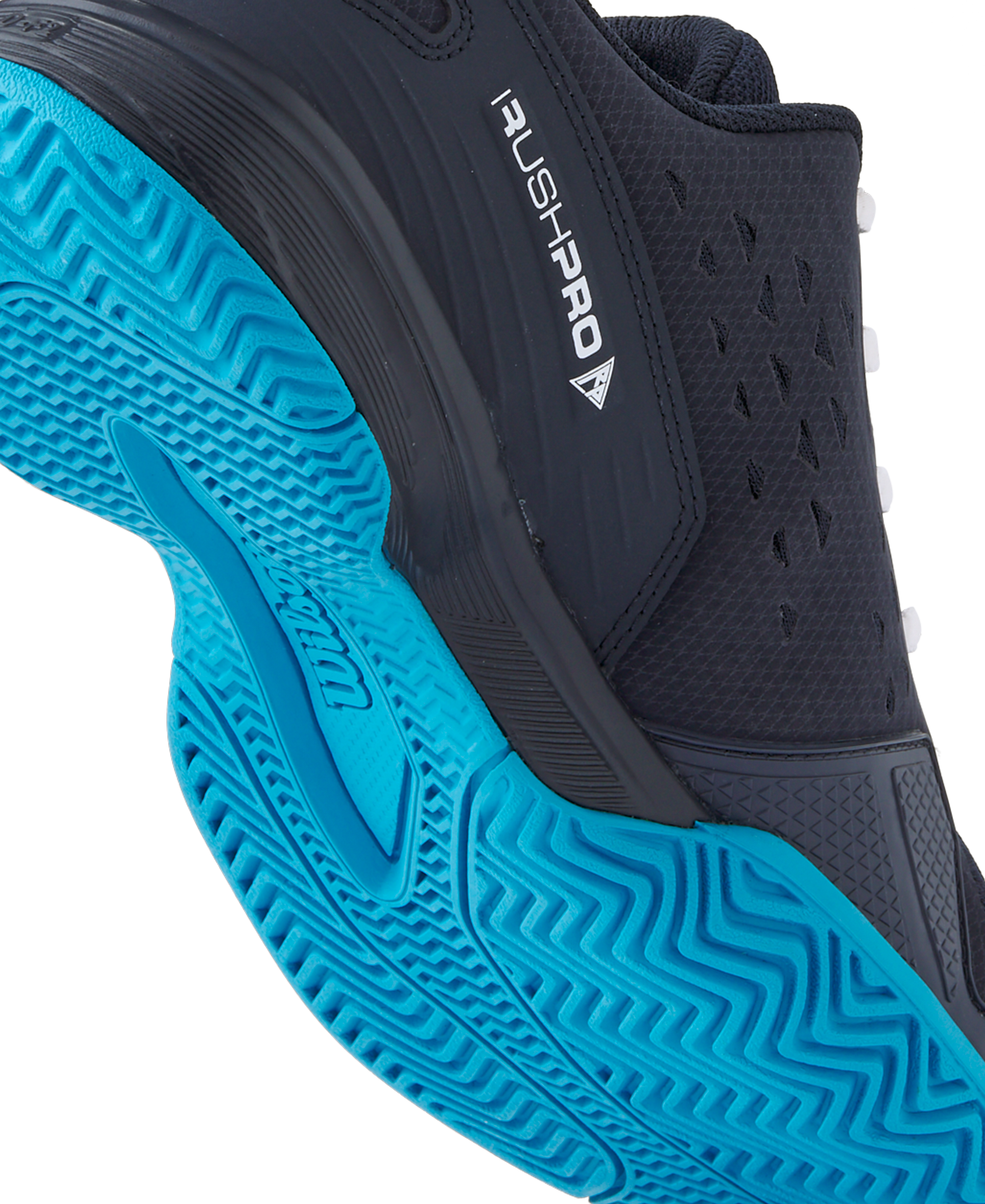 Wilson Rush Pro L Tennis Shoes Junior - Black/ Blue