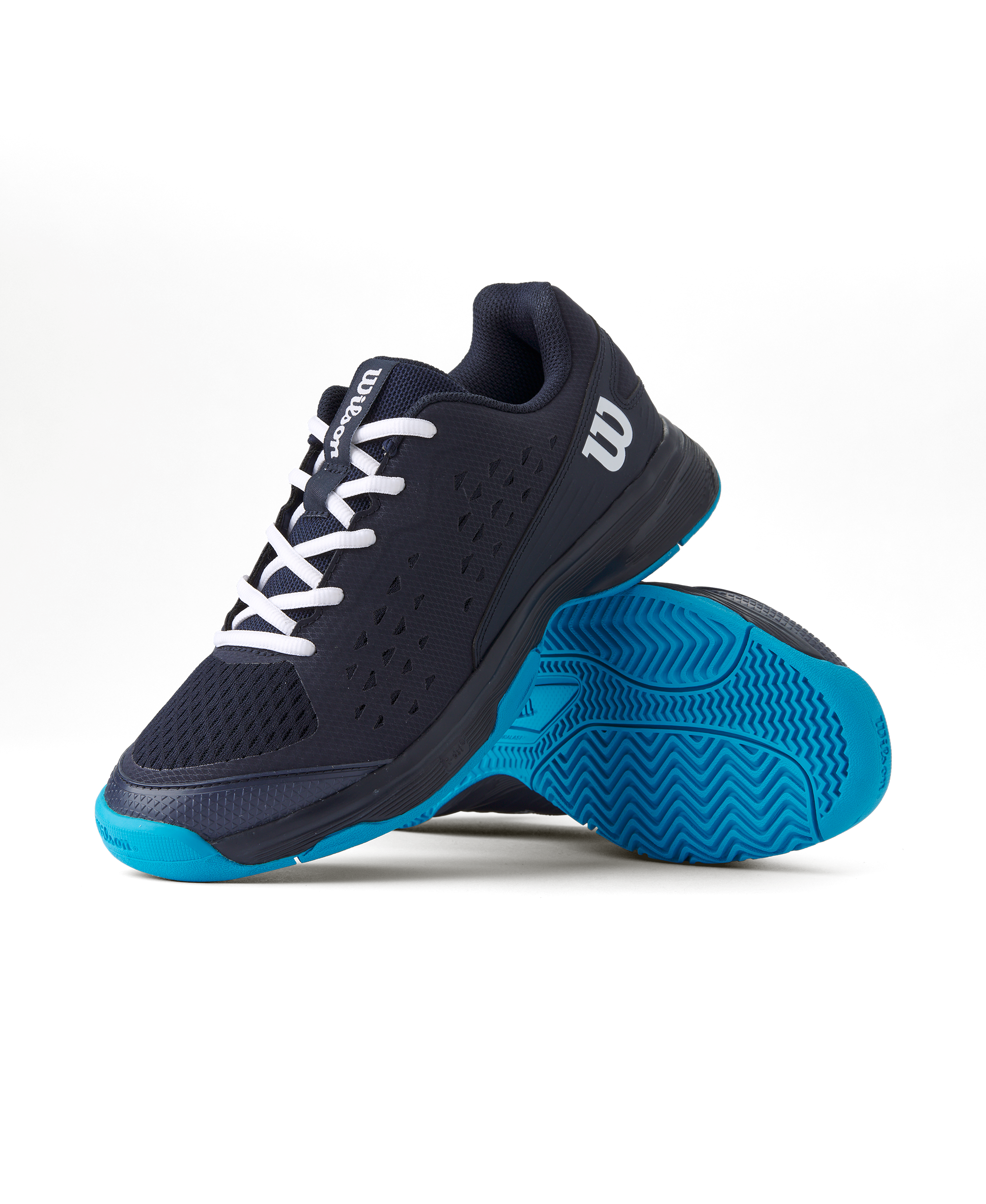 Wilson Rush Pro L Tennis Shoes Junior - Black/ Blue
