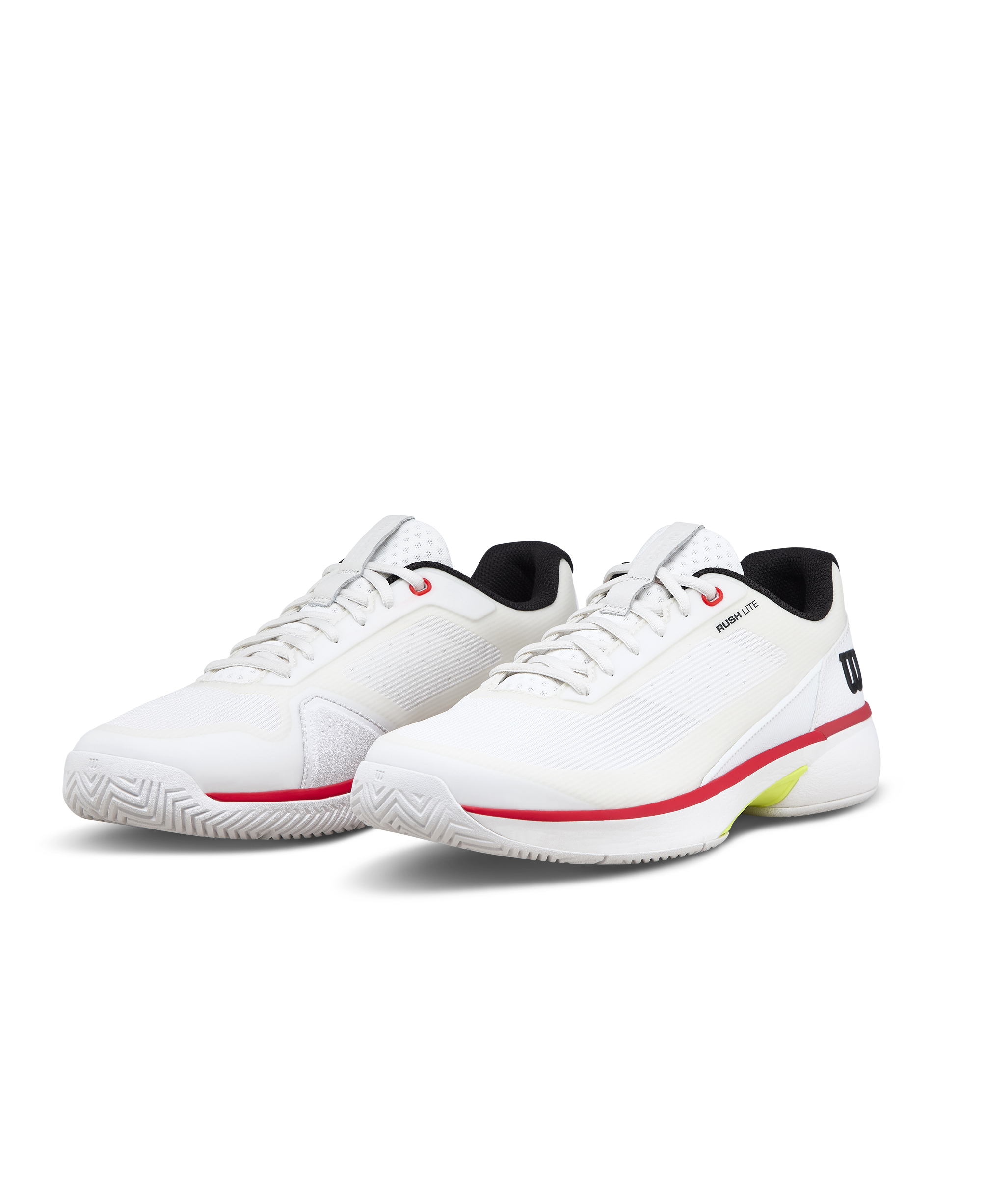 Wilson Rush Lite 5 Tennis Shoe Men - White/Red Tennis Shoes Wilson