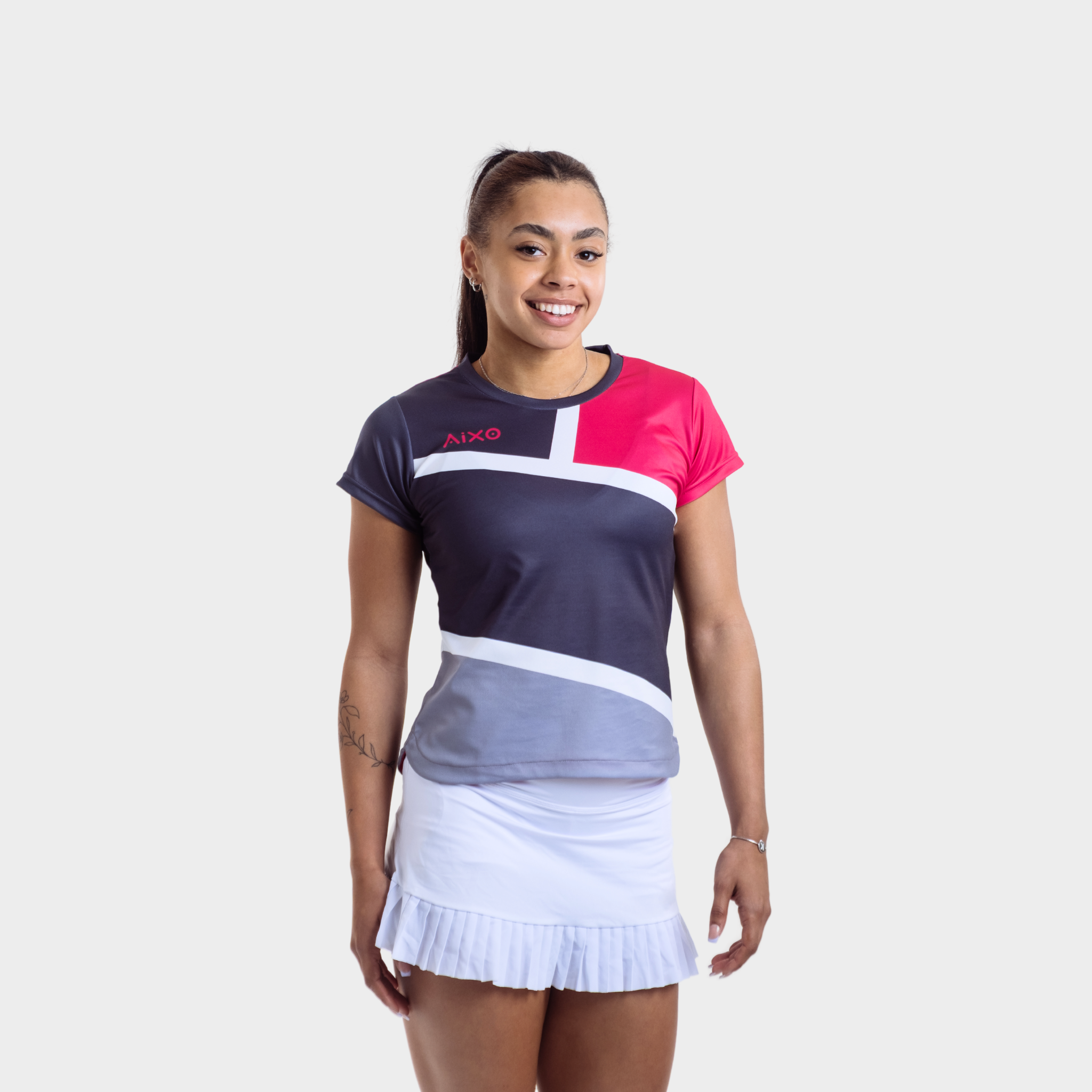 Aixo Court Womens T Shirt Graphite