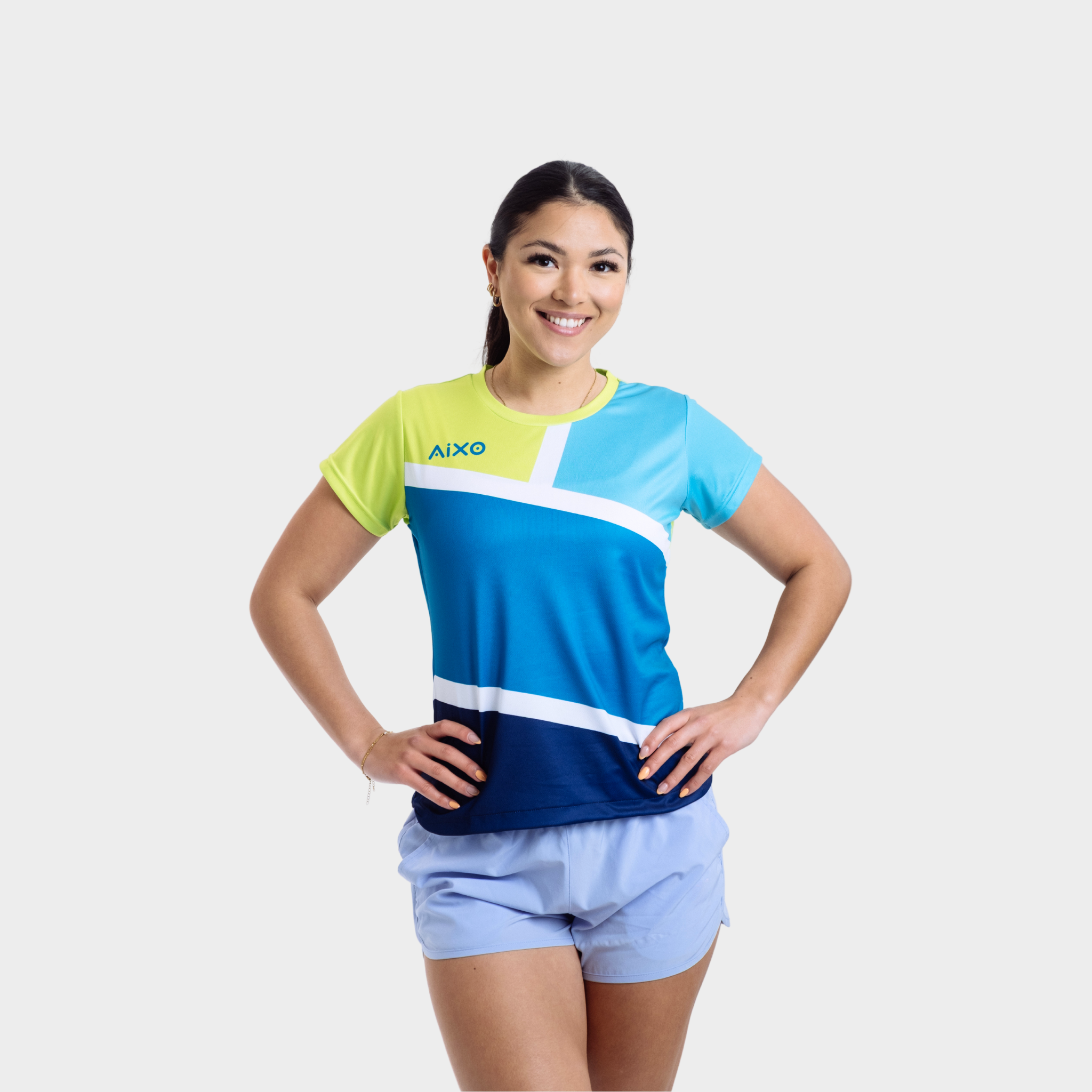 Aixo Court Womens T Shirt Teal