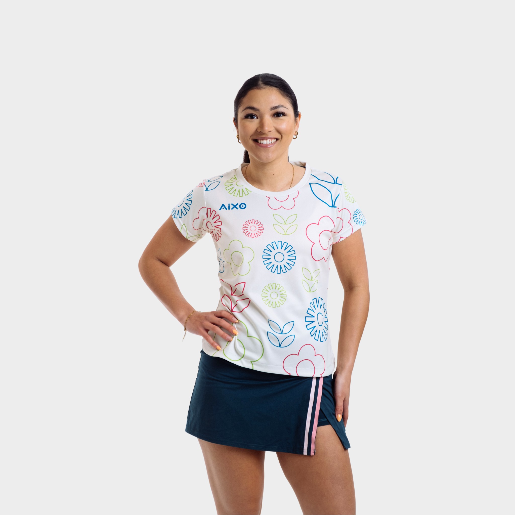 Aixo Spring T Shirt Women Navy