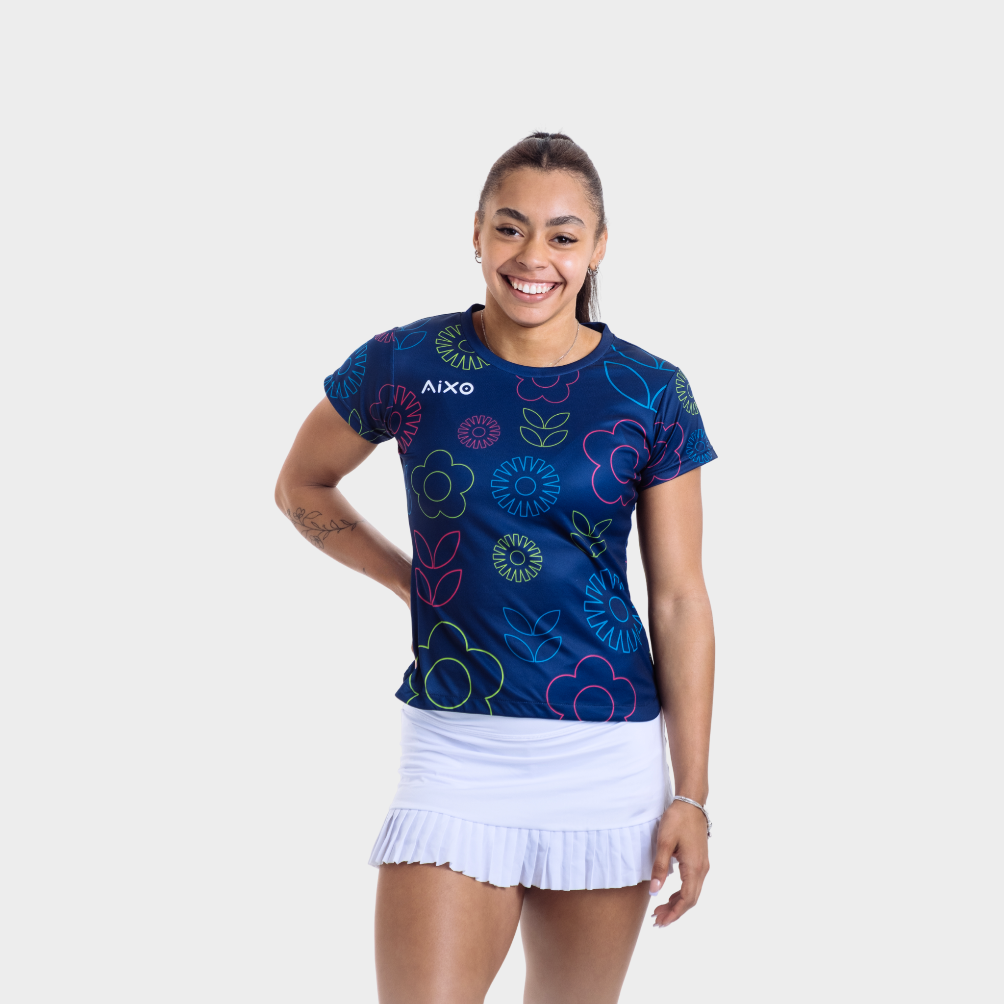 Aixo Spring T Shirt Women Navy