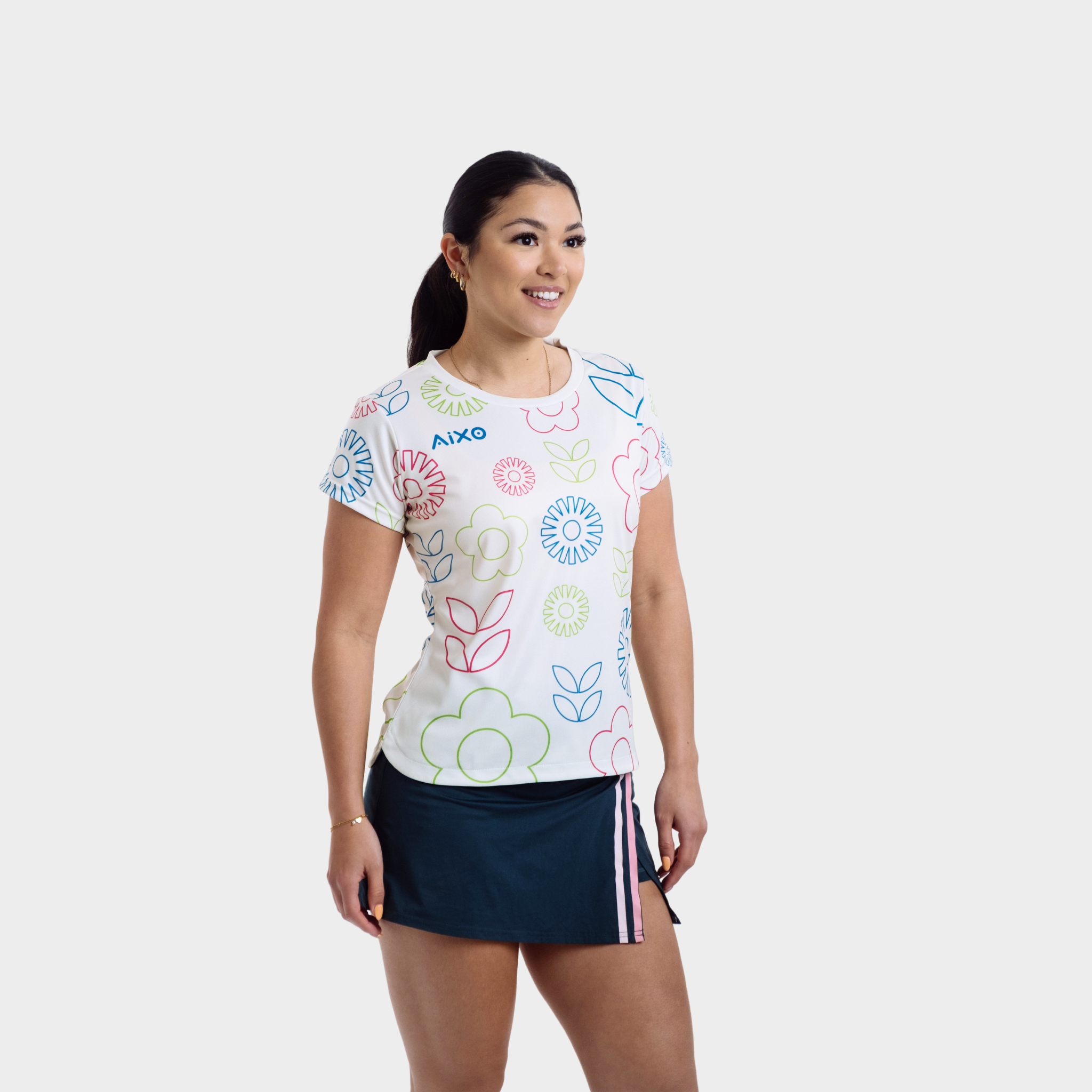 Aixo Spring T Shirt Women Navy