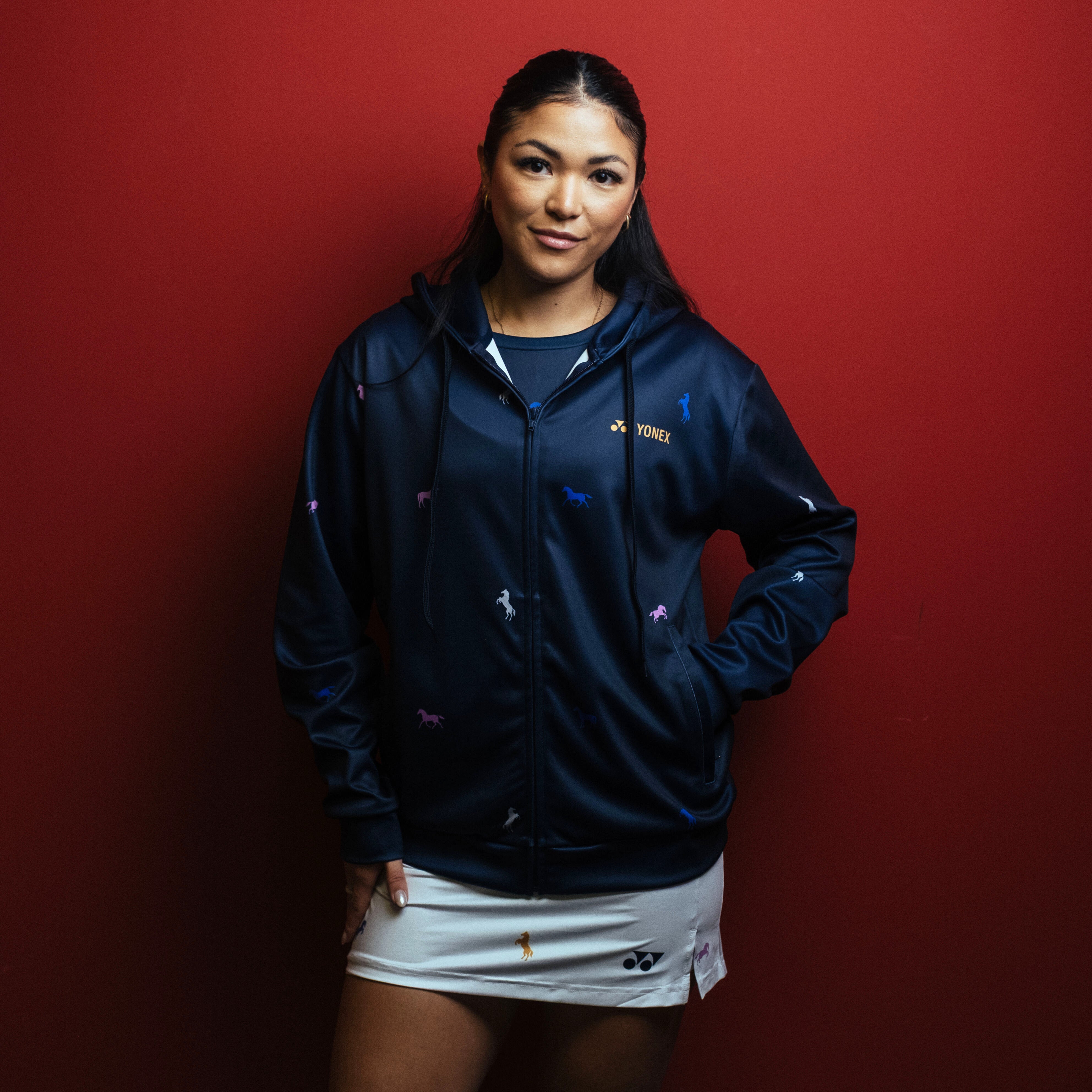 Yonex Heavenly Rider – Unisex Zip Hoodie (White) Yonex CNY2026 Zip Hood Sweat A Unisex Clothing Yonex