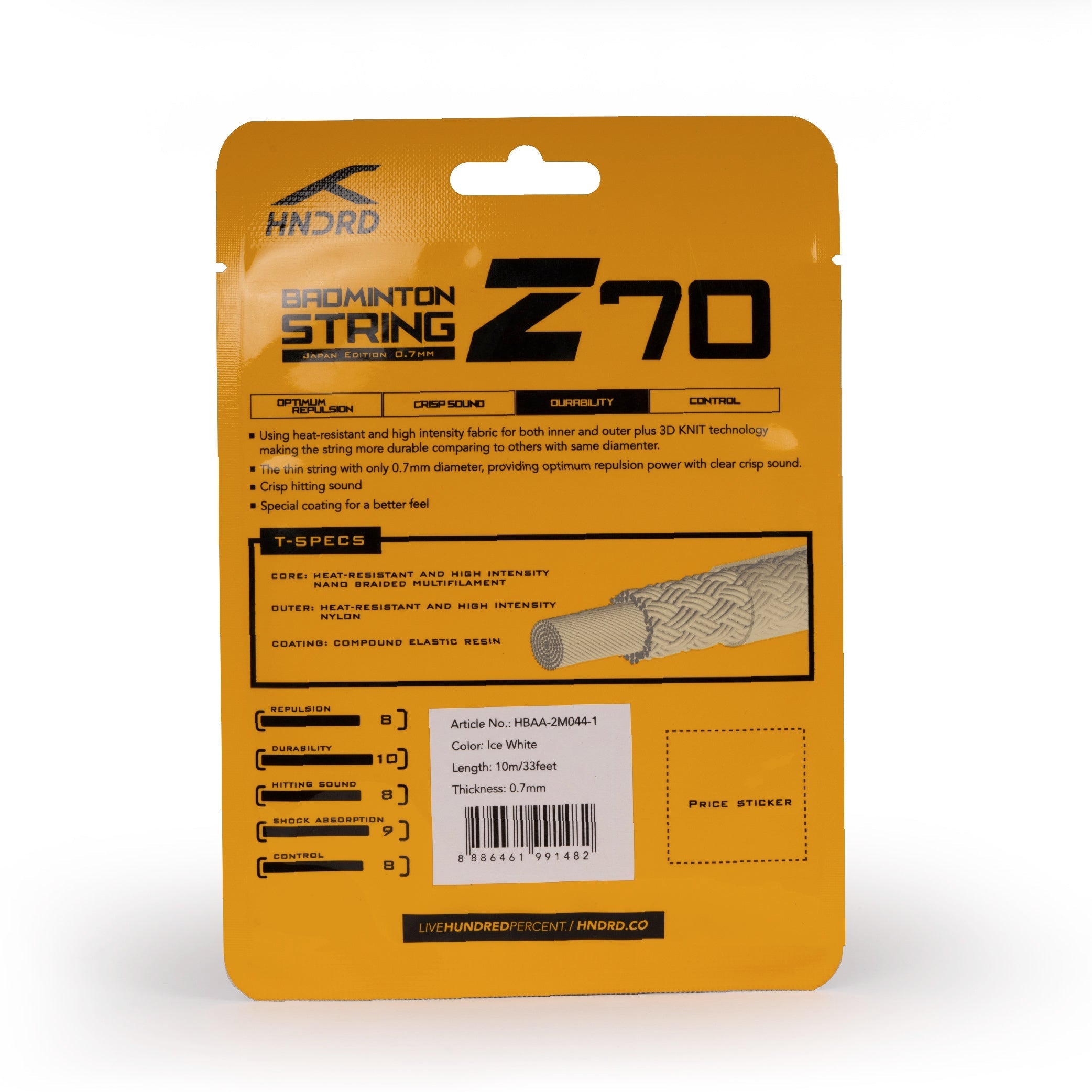 Hundred 70 Z Badminton String HBAA-2M044-1 String (Packs) Hundred