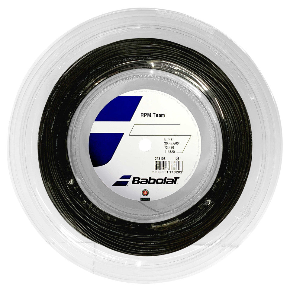 Babolat RPM Team 1.30mm/200M Tennis String - Black