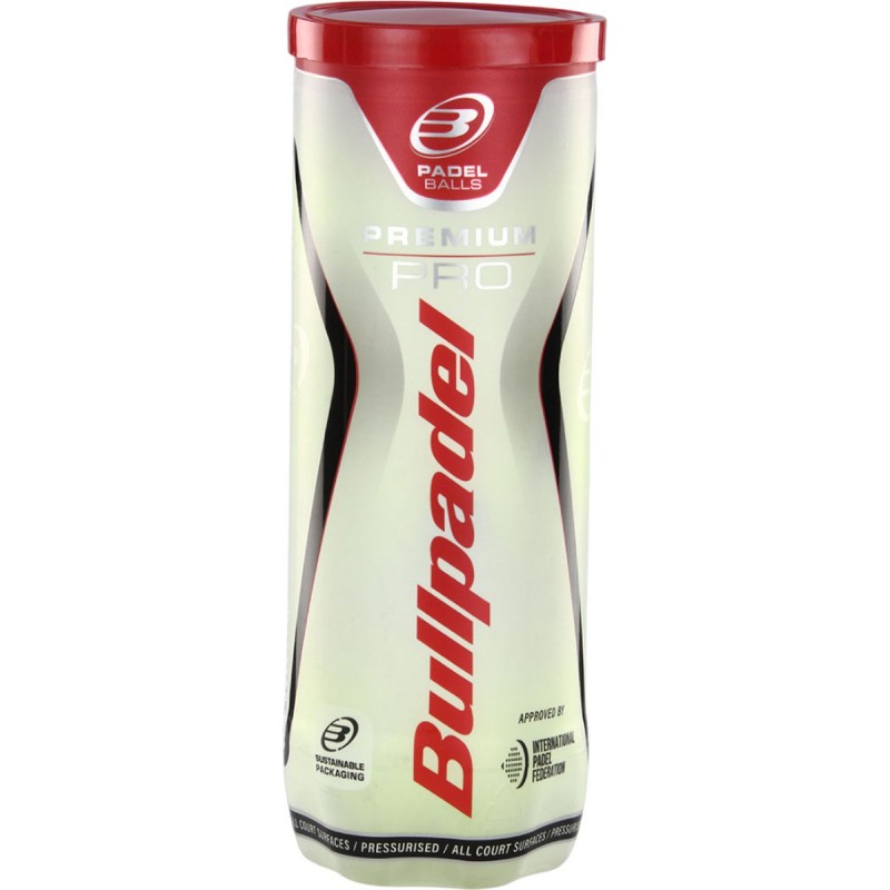 BullPadel Premium Pro Padel Ball (3 Pack) - Yellow