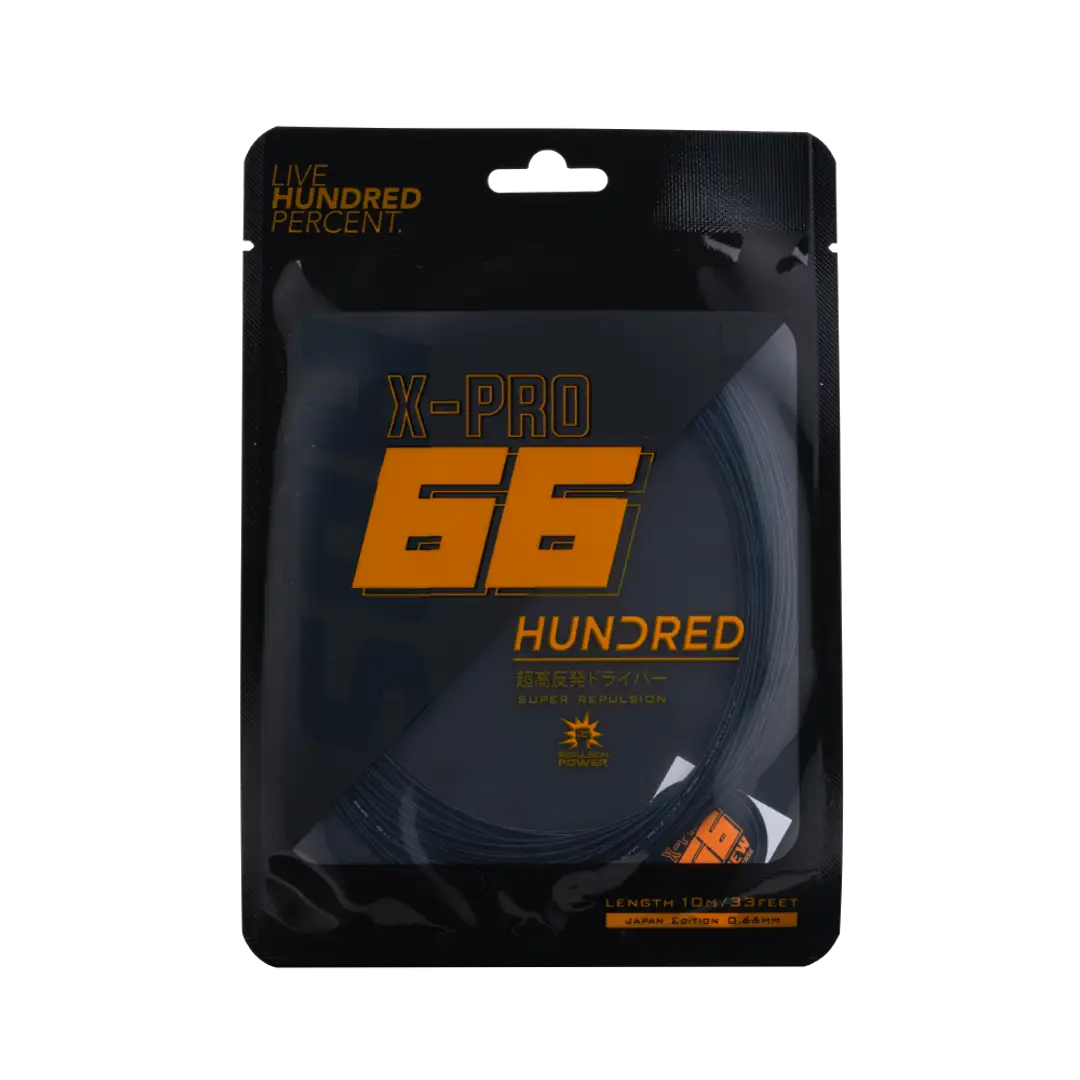 Hundred 66 X Pro Badminton String Set - Black