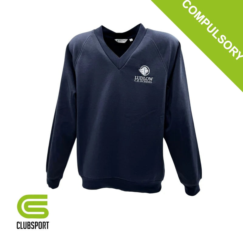 Ludlow C E School V-Neck Sweatshirt