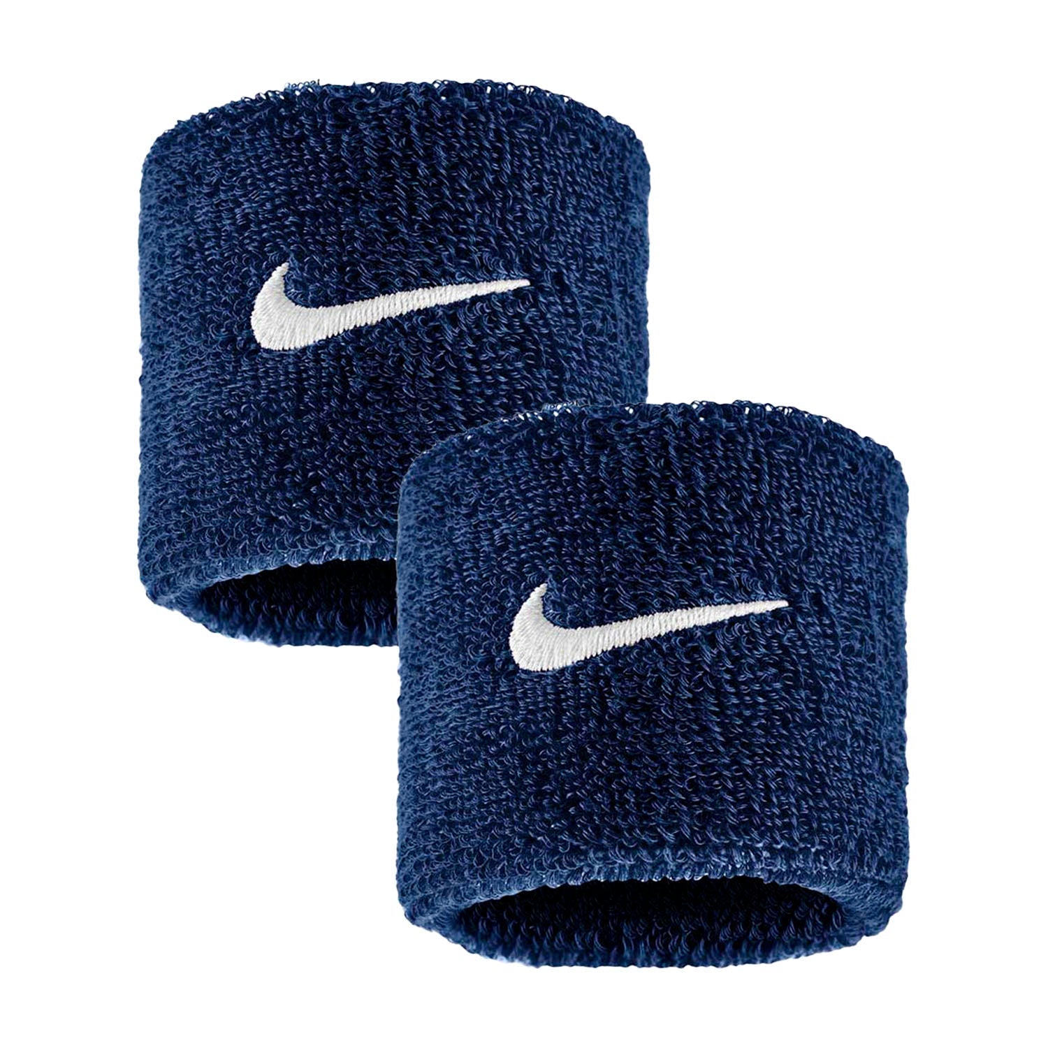 Nike Swoosh Classic Wristbands 2 Pack - College Navy/White