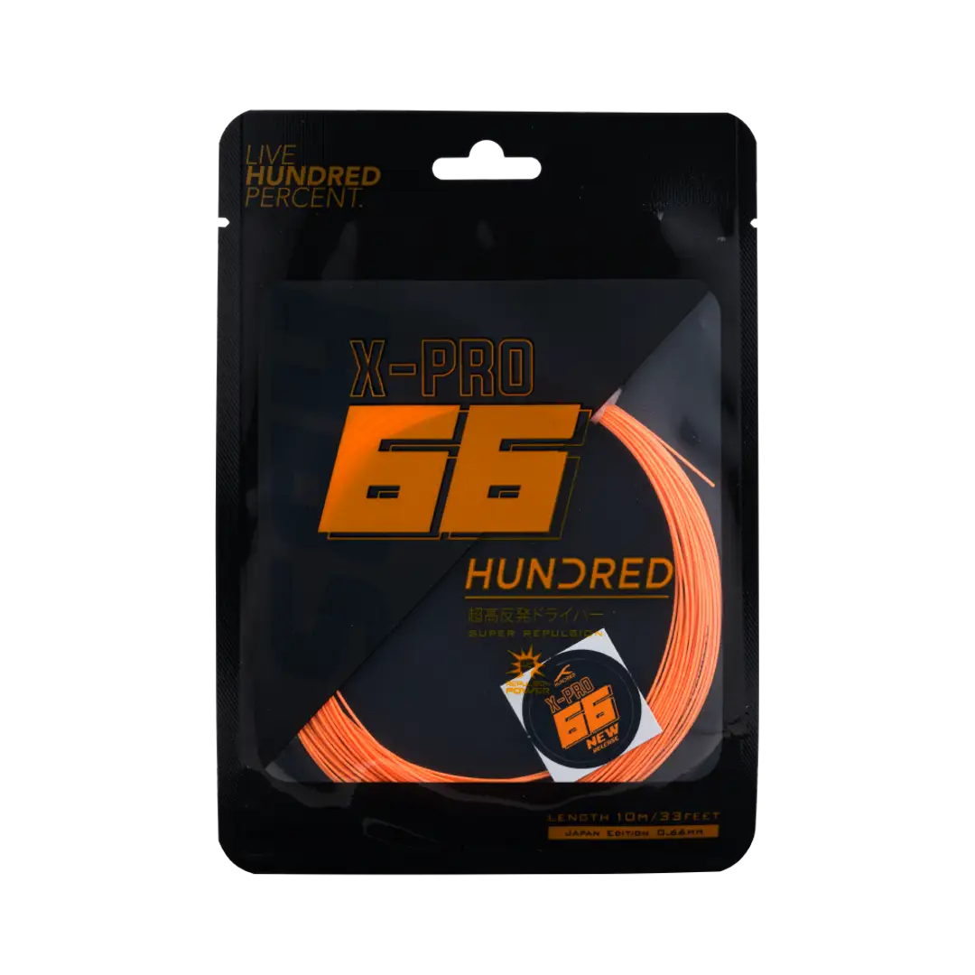 Hundred 66 X Pro Badminton String Set - Orange
