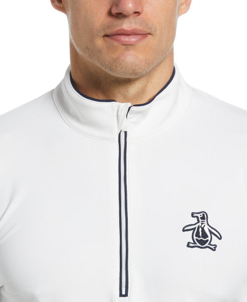 Original Penguin Long Sleeve 1/4 Zip Technical Earl (OGKSE004) Tennis Baselayer Men