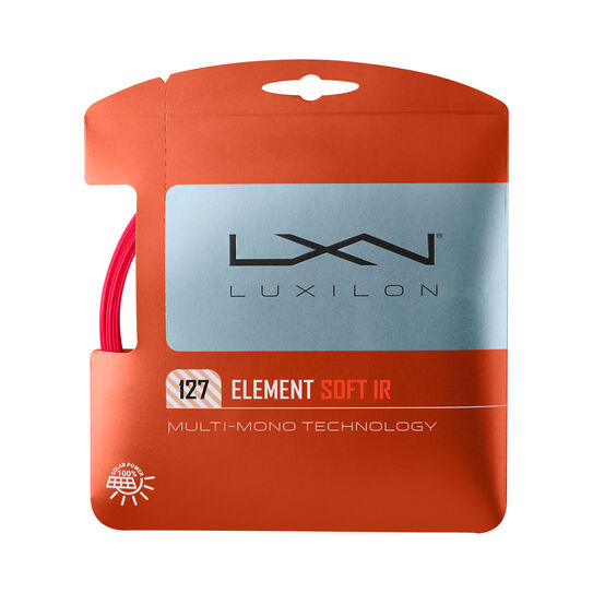 Luxilon Element IR Soft 127 Tennis String Set (Red)