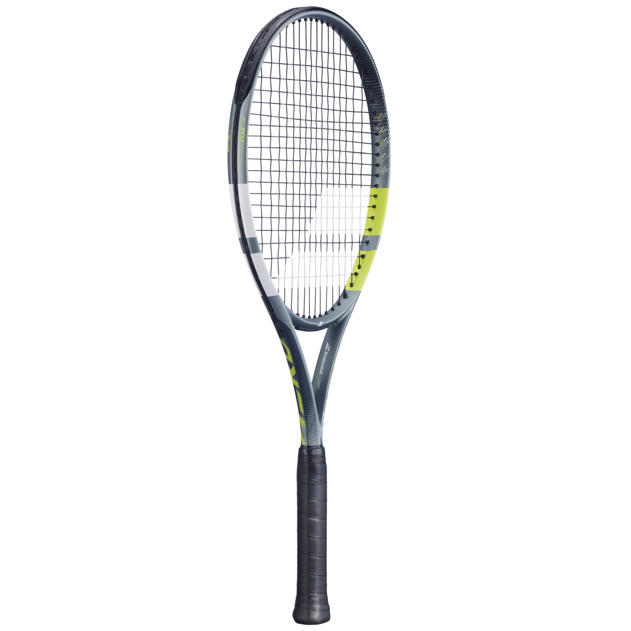 Babolat Evo Aero 2026 Tennis Racket Strung - Grey/Yellow Tennis Rackets Babolat