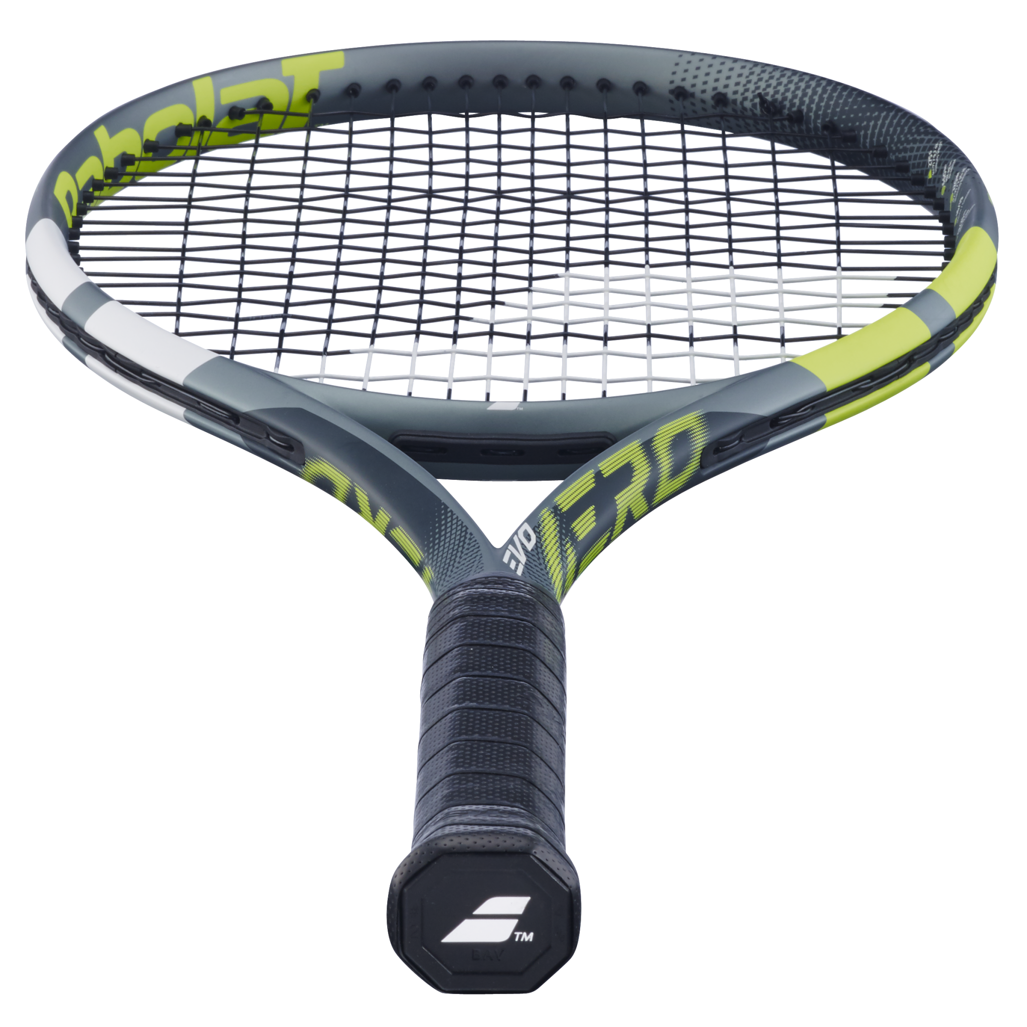 Babolat Evo Aero 2026 Tennis Racket Strung - Grey/Yellow Tennis Rackets Babolat