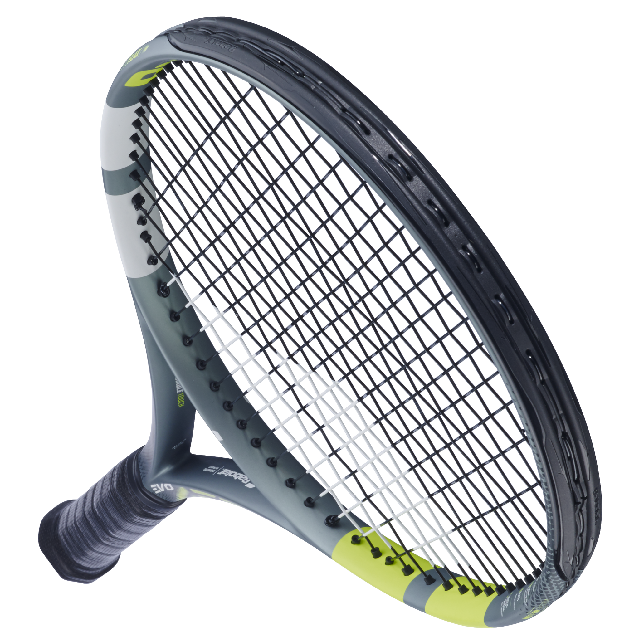 Babolat Evo Aero 2026 Tennis Racket Strung - Grey/Yellow Tennis Rackets Babolat
