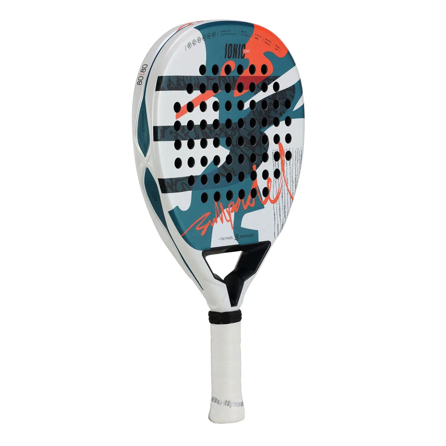 BullPadel Ionic Light Padel Racket - White/Blue