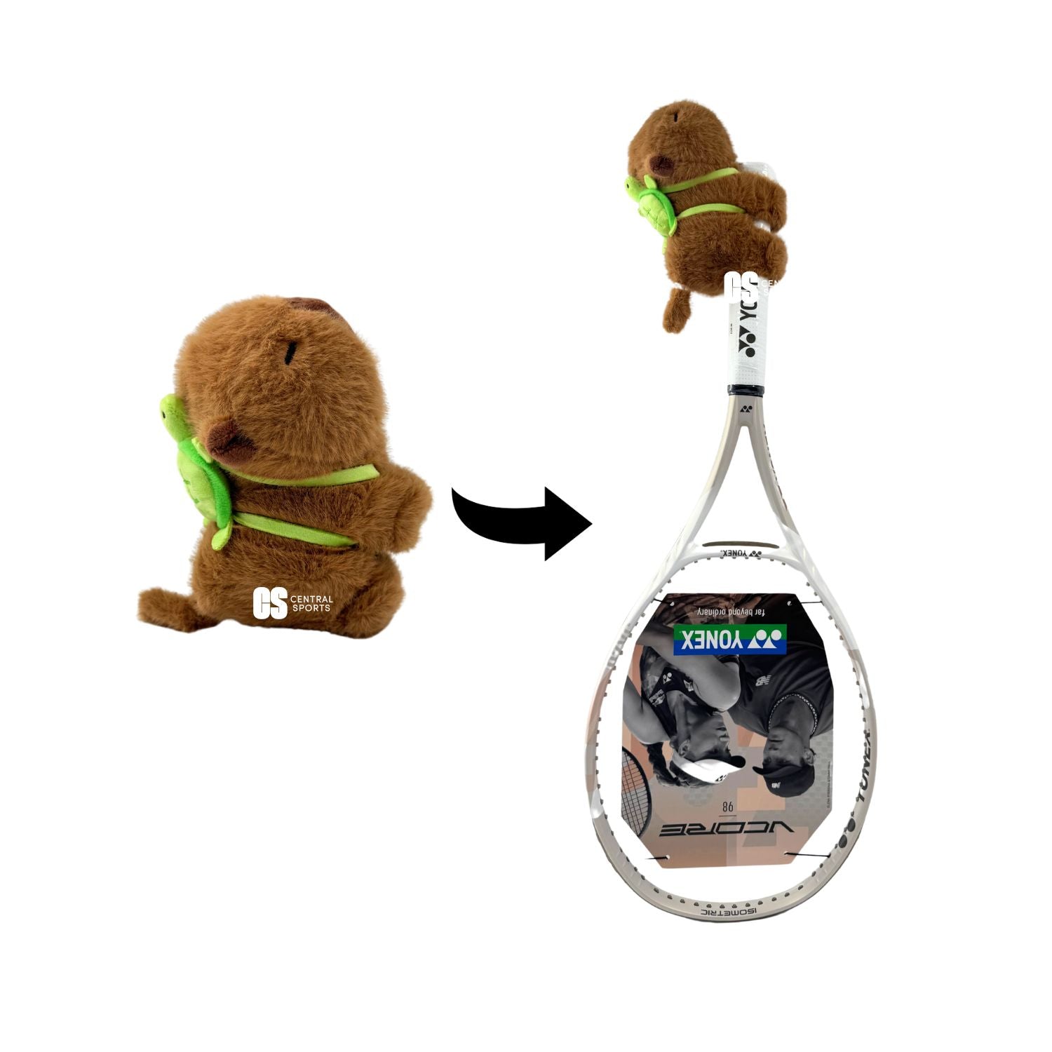 Brown Capybara Racket Accessory