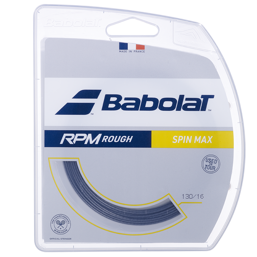Babolat RPM Rough 1.30mm/12M Tennis String - Dark Grey