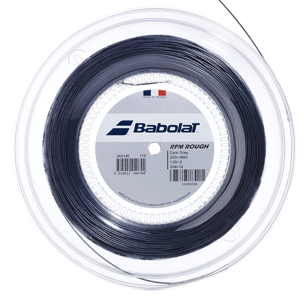 Babolat RPM Rough 1.30mm/200M Tennis String - Dark Grey