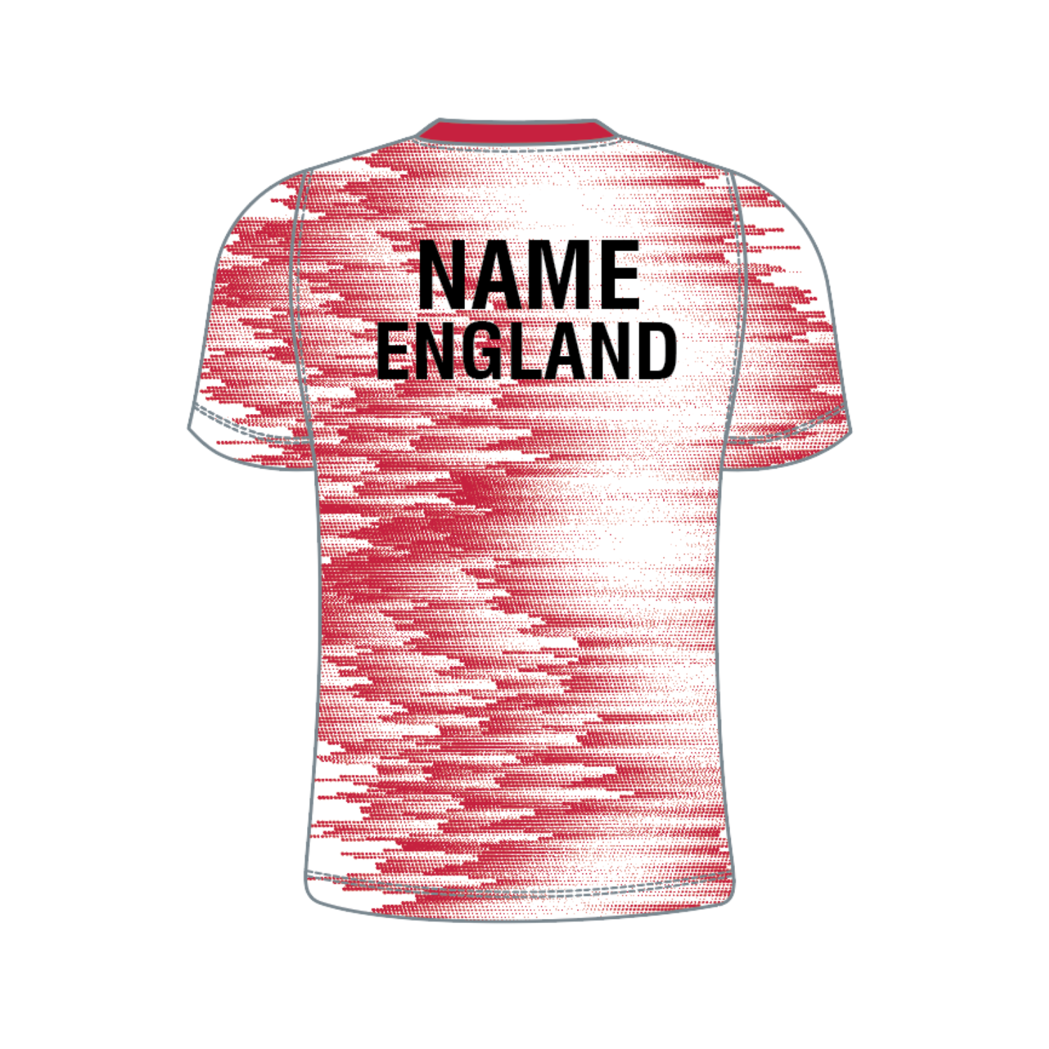 Yonex Kit Teamwear England Masters Badminton T015 Speed Fade V Neck T-Shirt Junior - White/Red