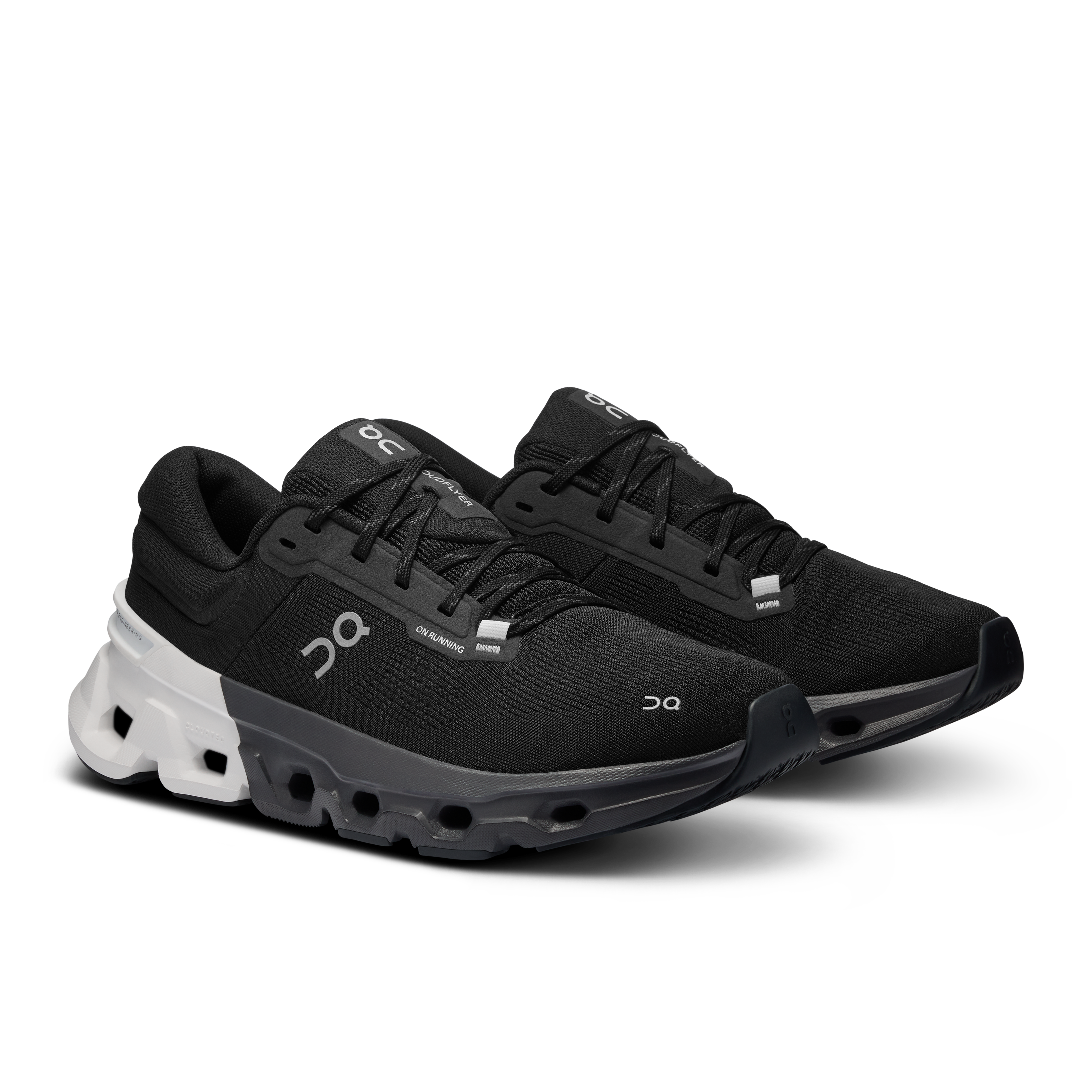 On Cloudflyer 5 Running Shoes Men - Black/White Running Shoes On Running